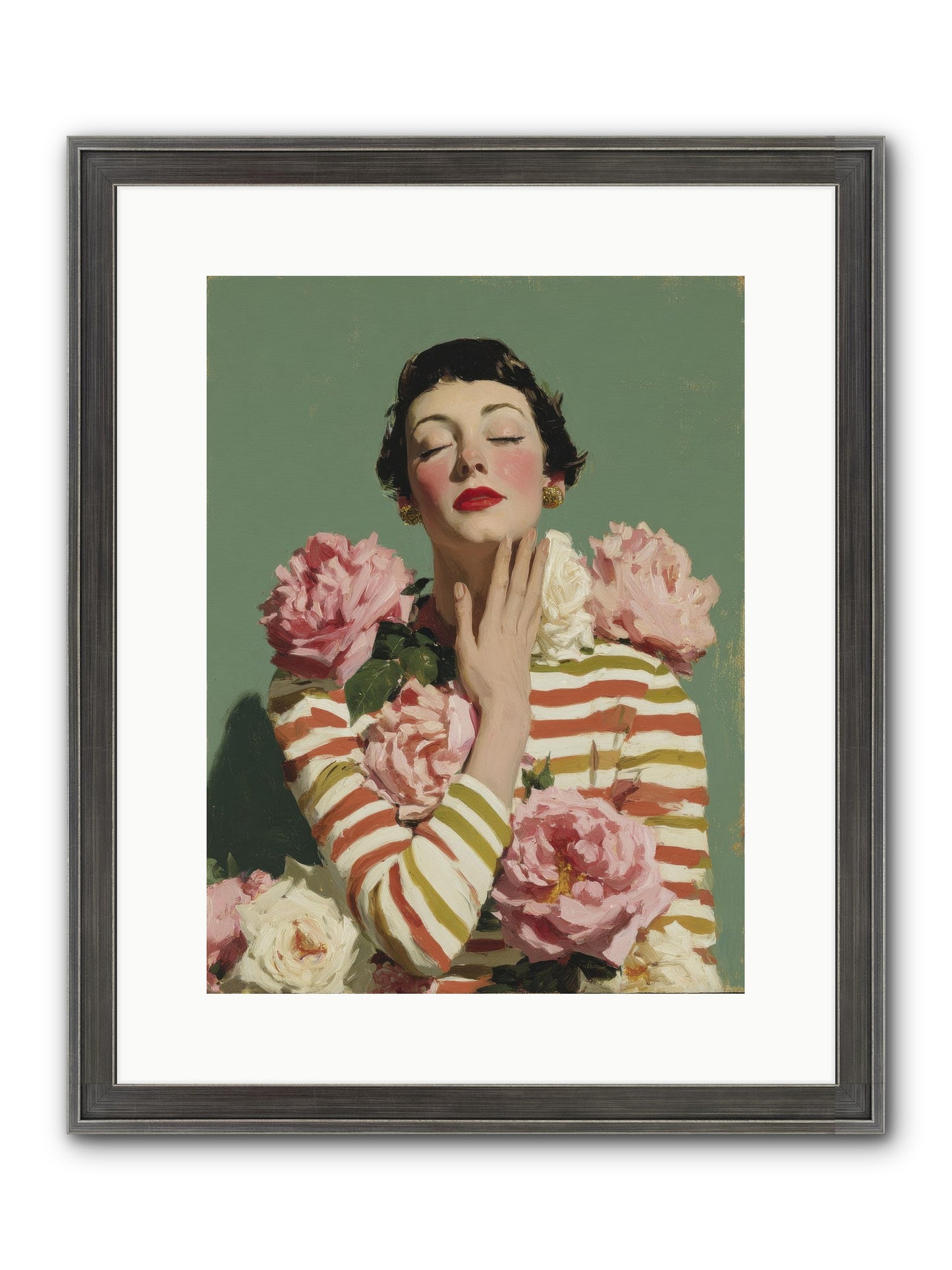 She Embraced The Entire Garden Framed Print - Slimwoods Black/Silver 12x16