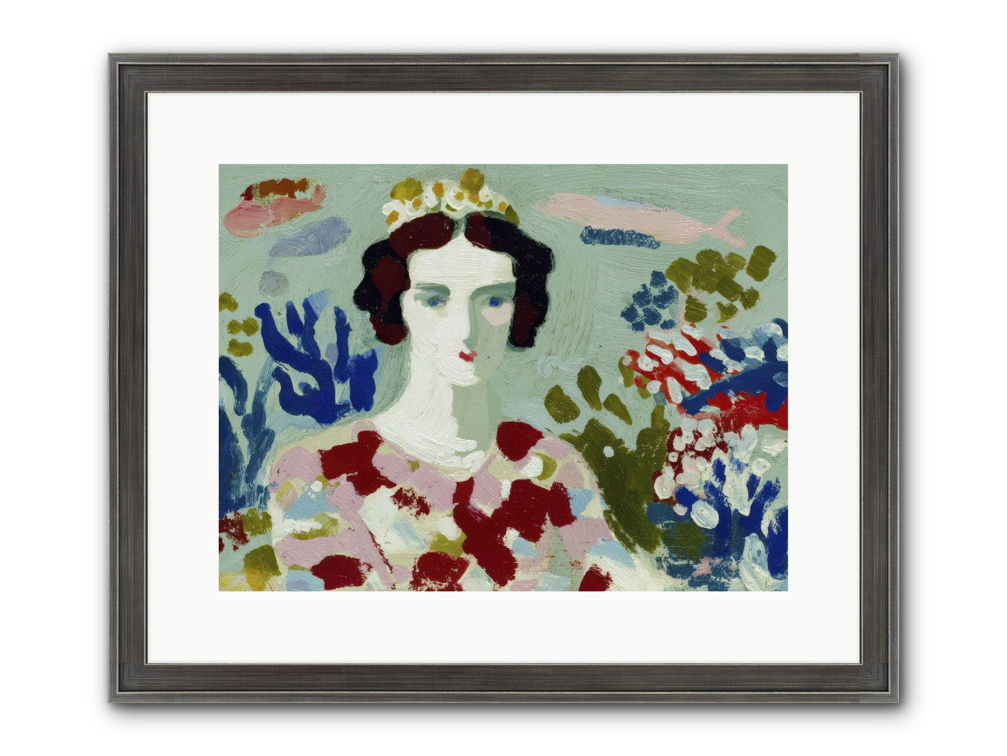She Floated Through Framed Print - Slimwoods Black/Silver 16x12
