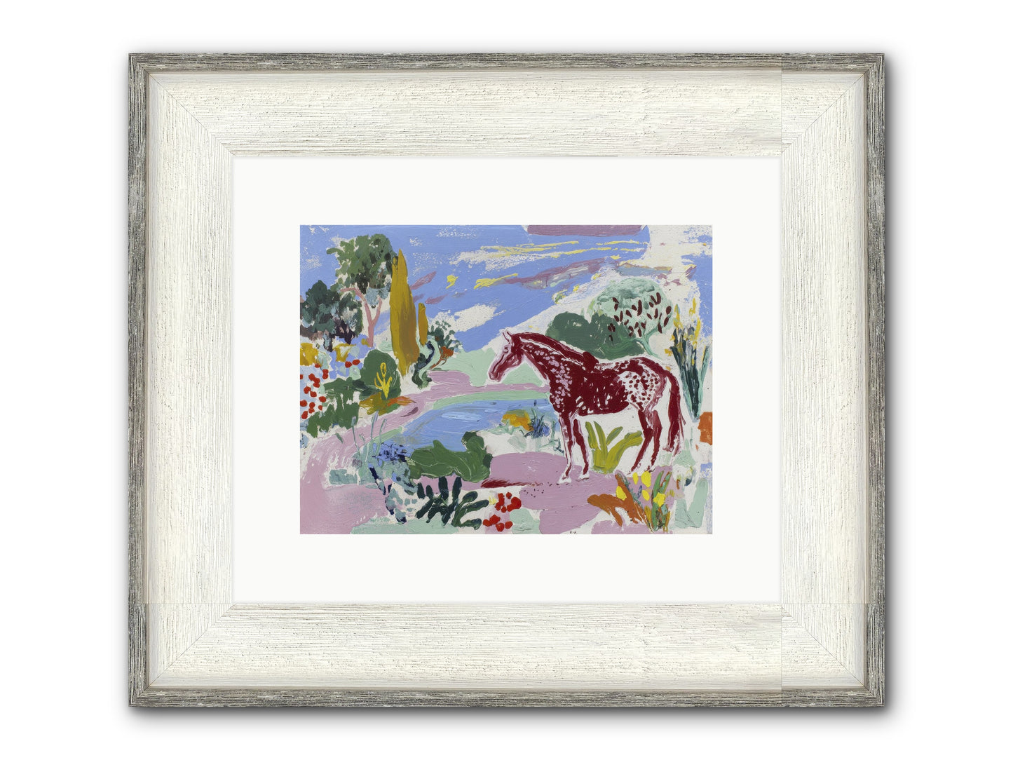 She Lingered There Framed Print - Driftwood White 12x9