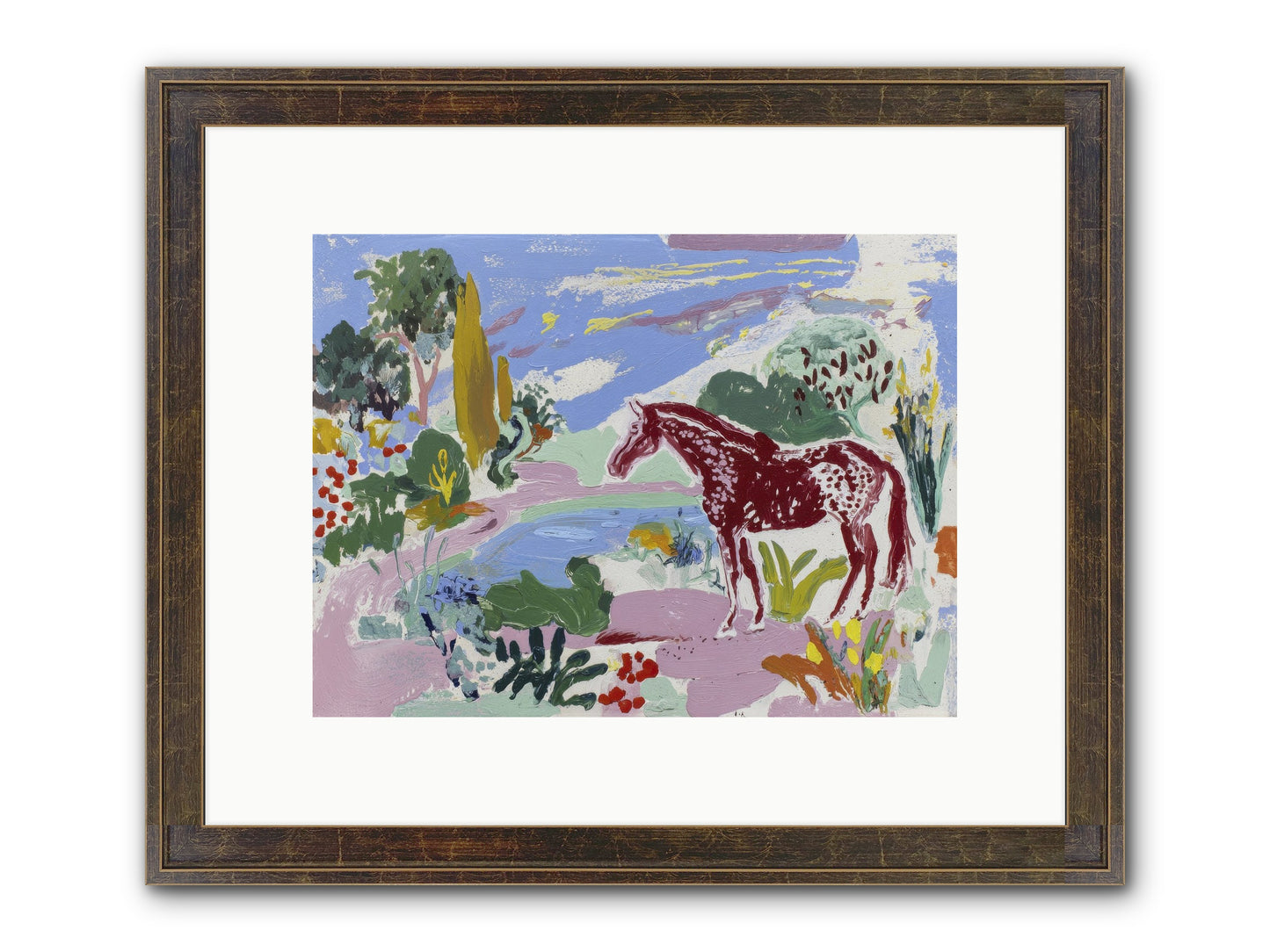 She Lingered There Framed Print - Slimwoods Black/Gold 12x9