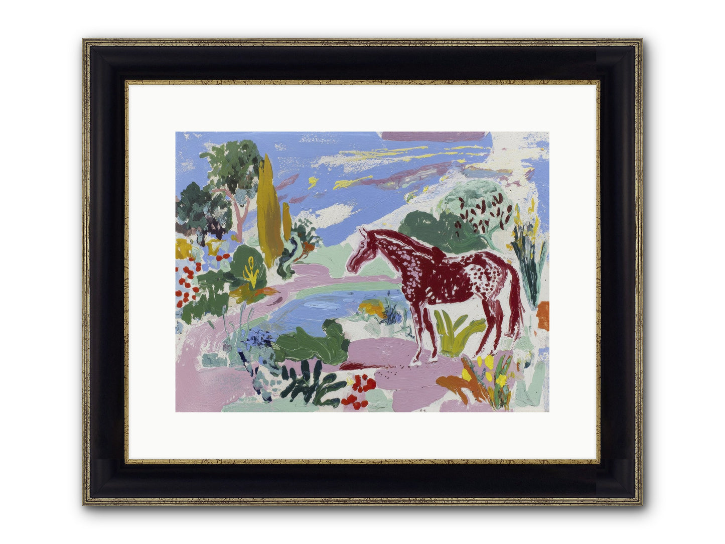 She Lingered There Framed Print - Black & Gold 16x12