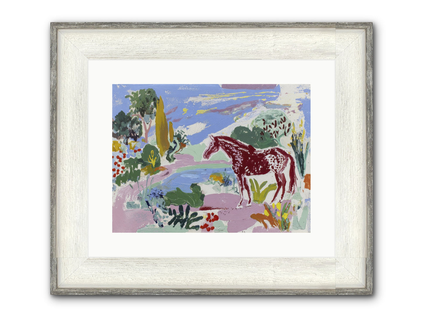 She Lingered There Framed Print - Driftwood White 16x12