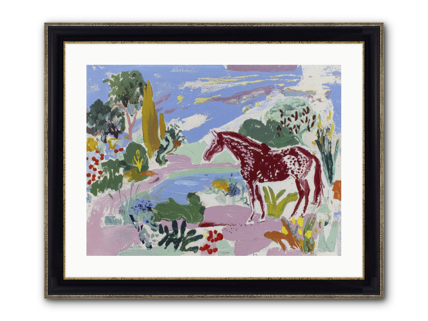 She Lingered There Framed Print - Black & Gold 24x18