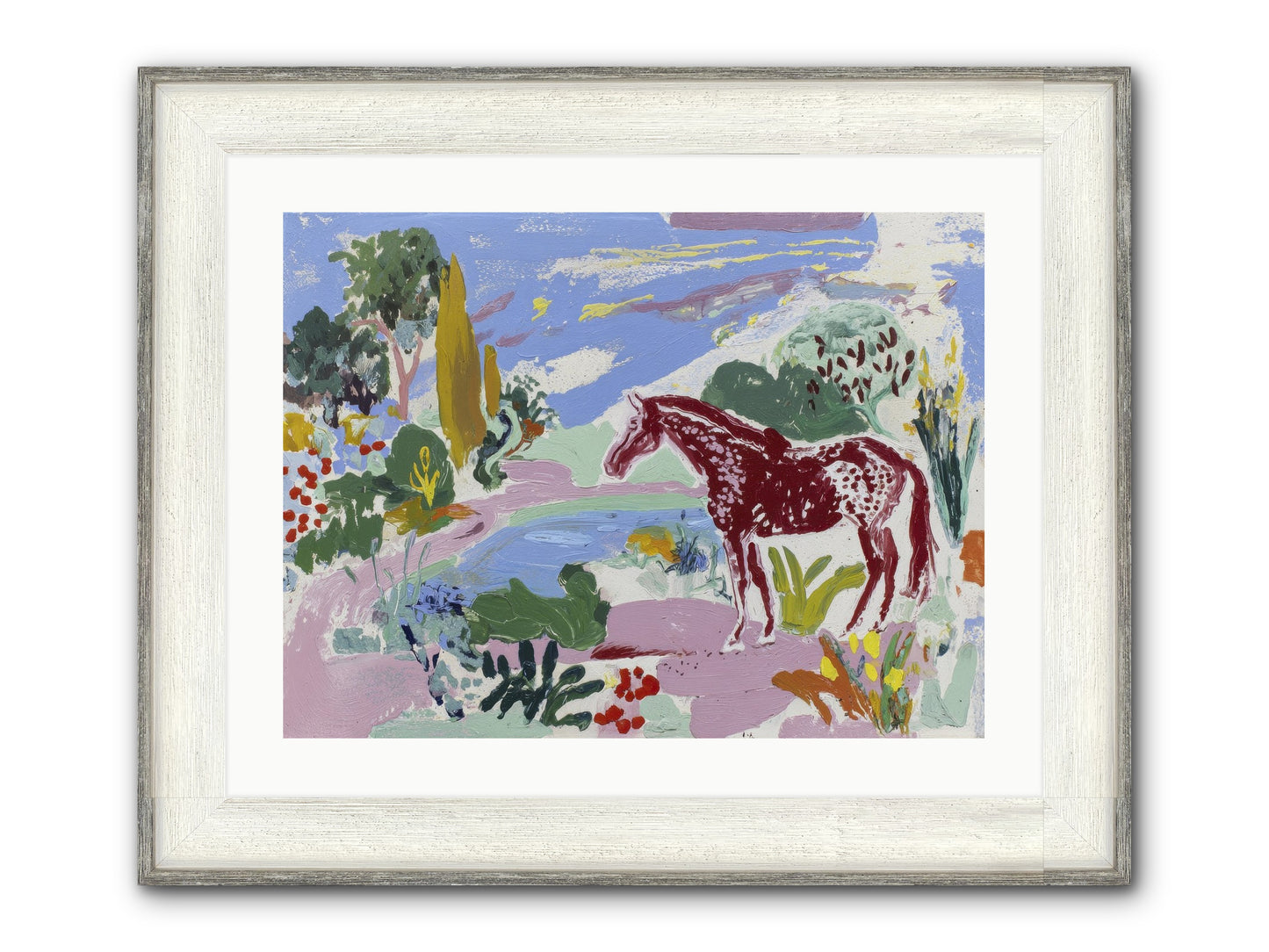 She Lingered There Framed Print - Driftwood White 24x18