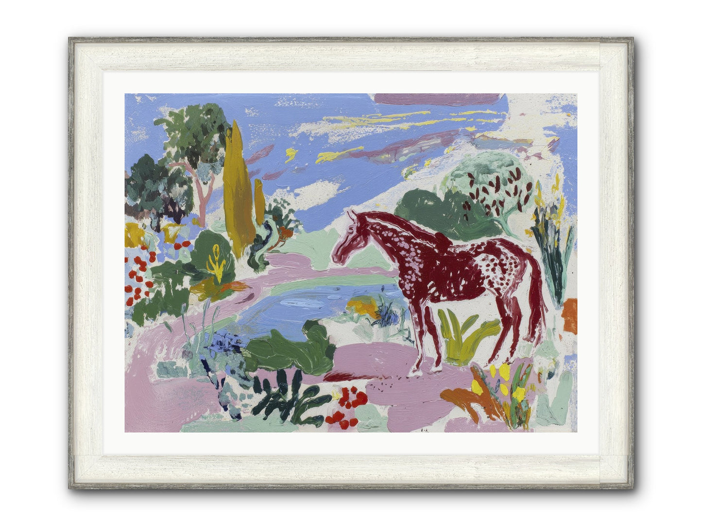 She Lingered There Framed Print - Driftwood White 40x30
