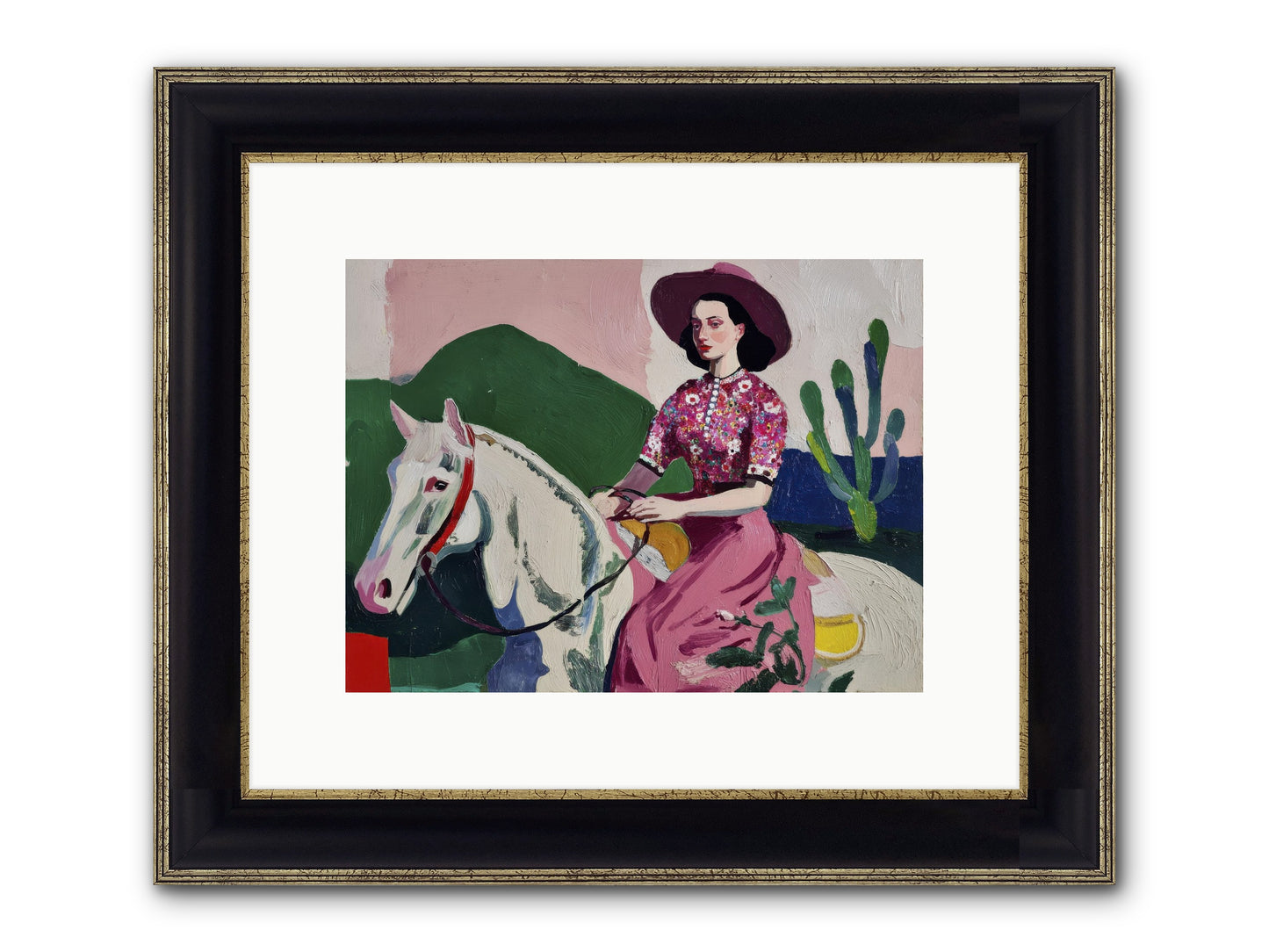 She Never Looked Back Framed Print - Black & Gold 12x9