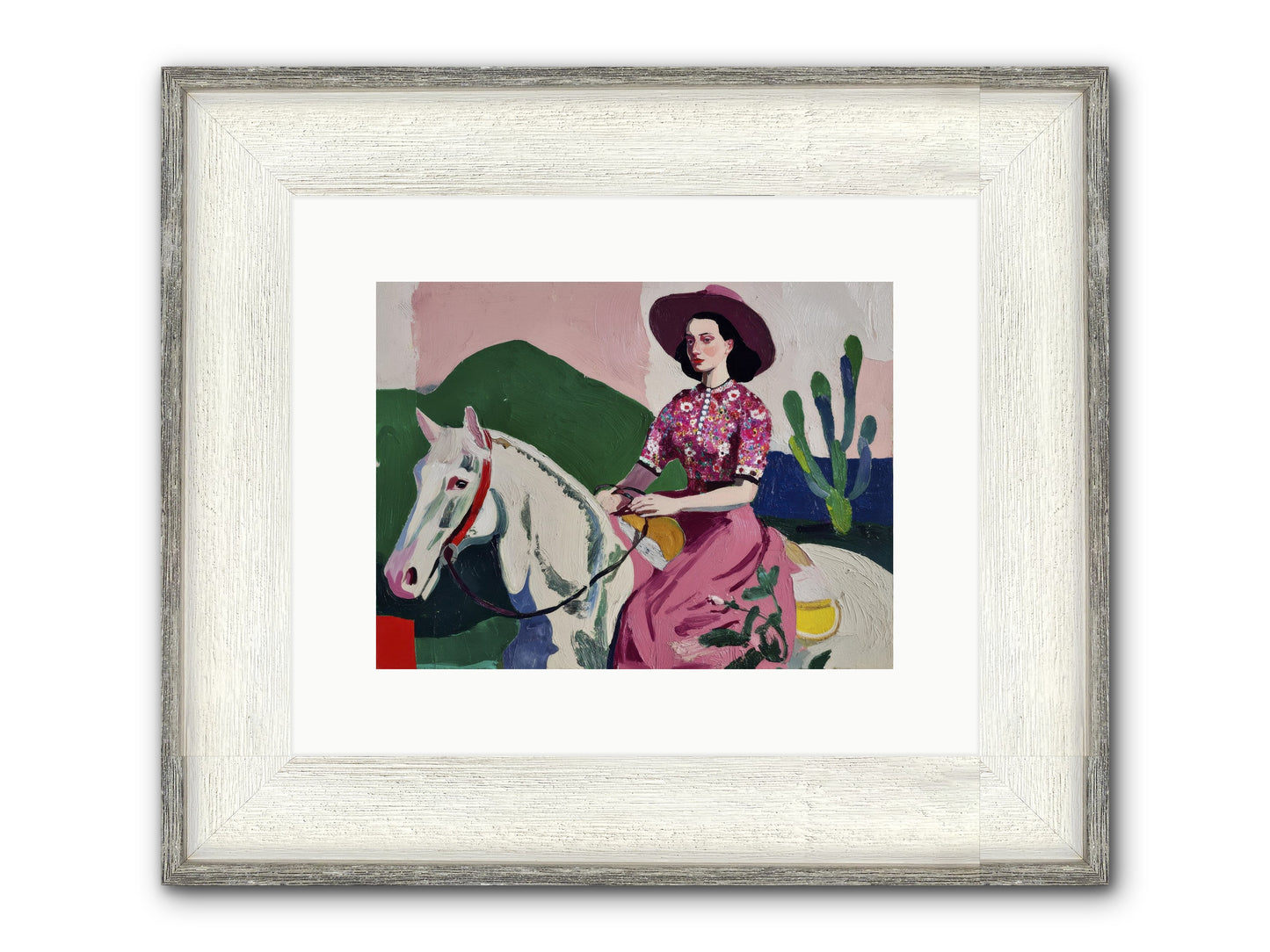 She Never Looked Back Framed Print - Driftwood White 12x9