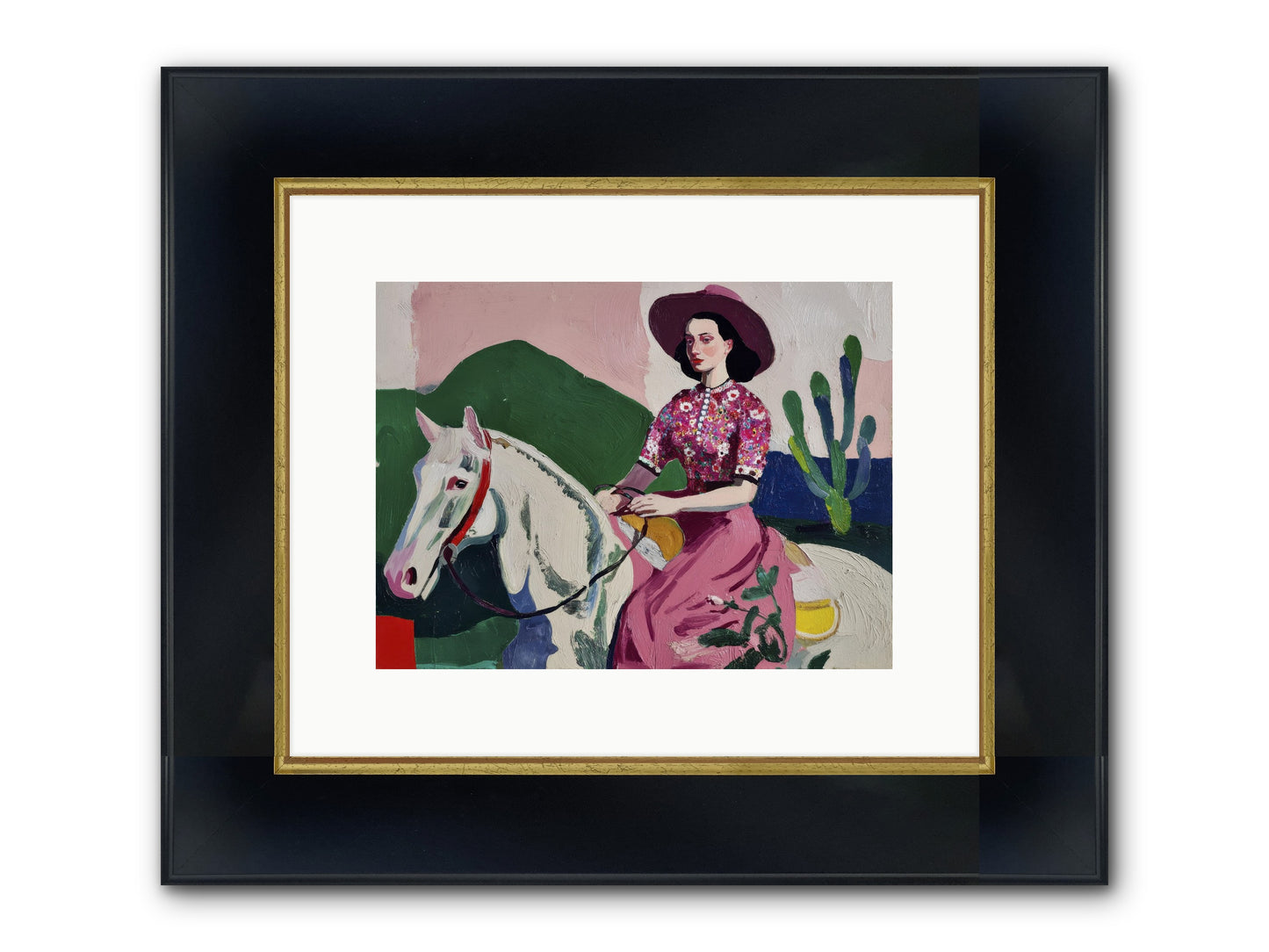 She Never Looked Back Framed Print - Wide Black w/Gold 12x9