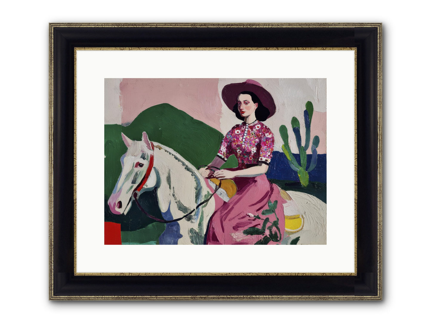 She Never Looked Back Framed Print - Black & Gold 16x12