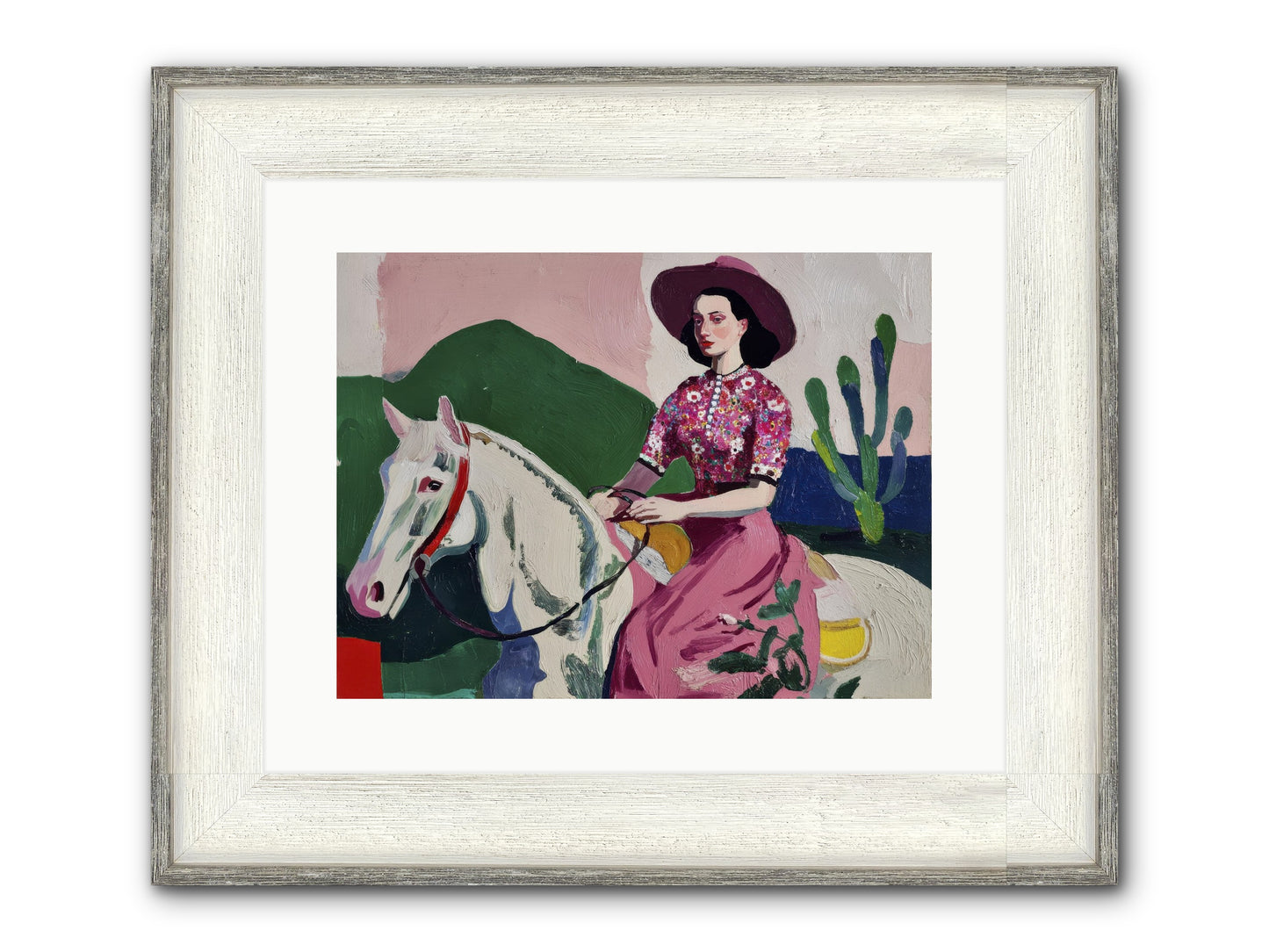 She Never Looked Back Framed Print - Driftwood White 16x12