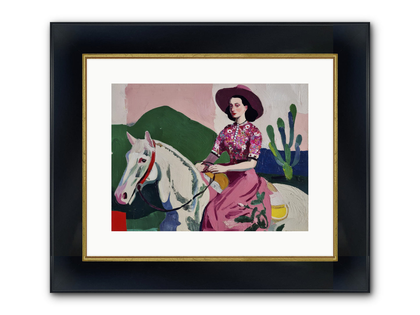 She Never Looked Back Framed Print - Wide Black w/Gold 16x12