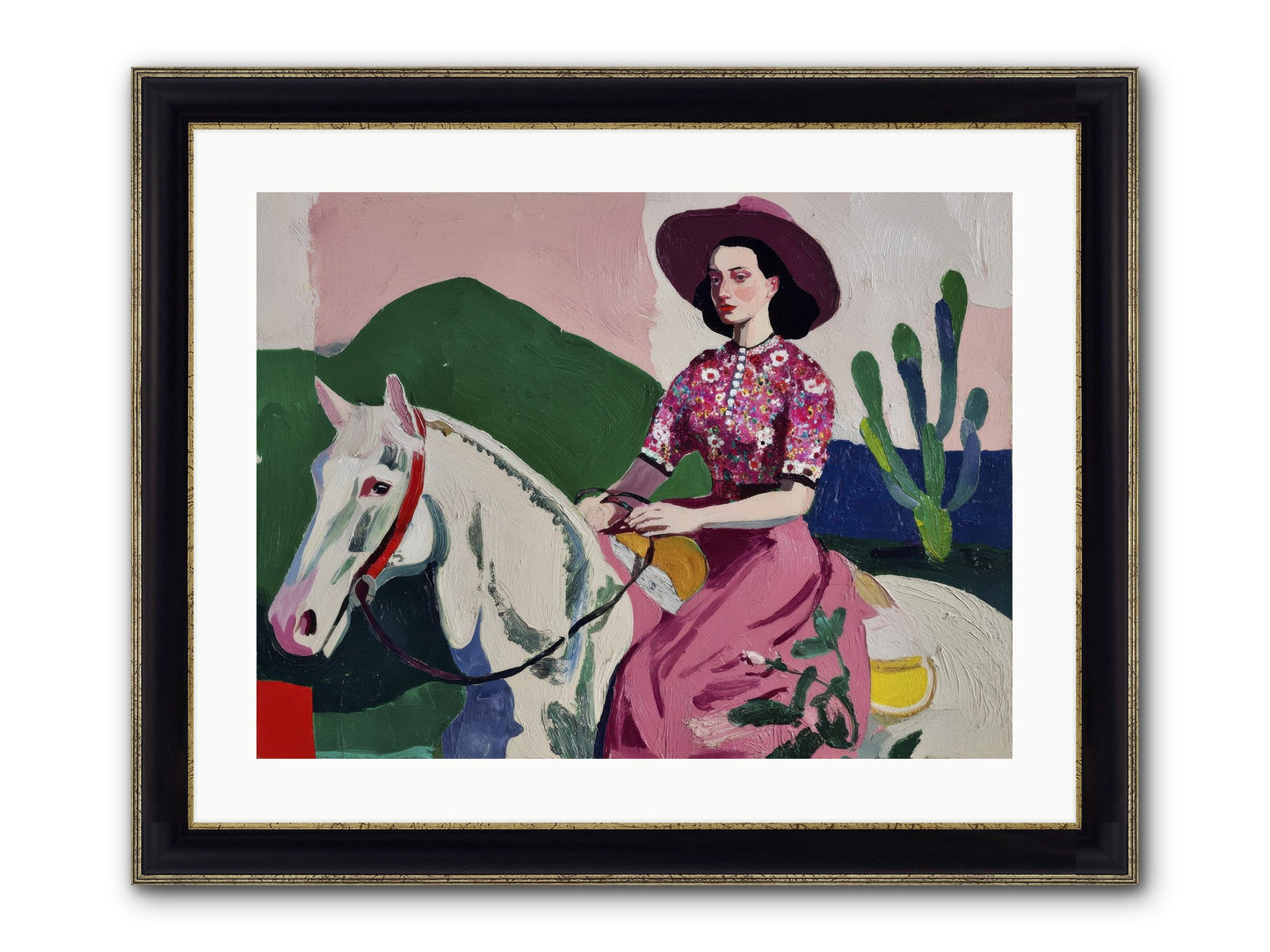 She Never Looked Back Framed Print - Black & Gold 24x18