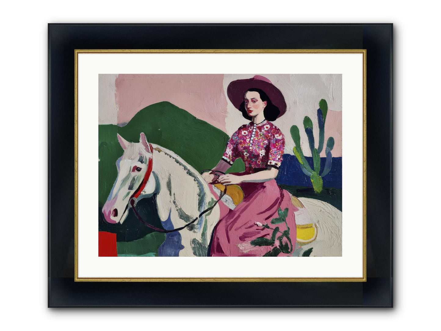 She Never Looked Back Framed Print - Wide Black w/Gold 24x18