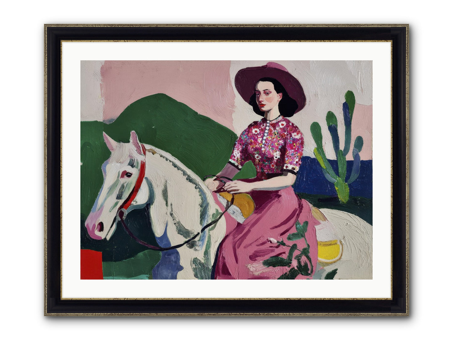 She Never Looked Back Framed Print - Black & Gold 32x24