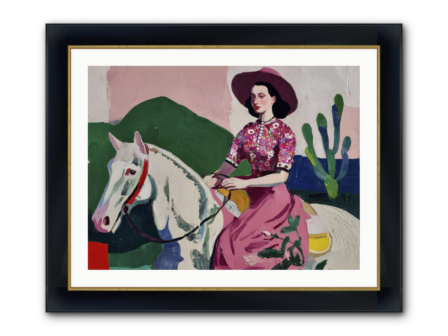 She Never Looked Back Framed Print - Wide Black w/Gold 32x24