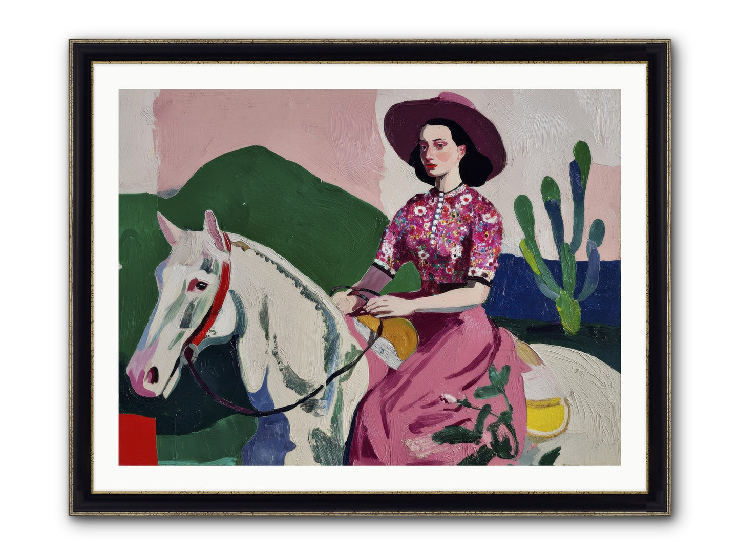 She Never Looked Back Framed Print - Black & Gold 40x30