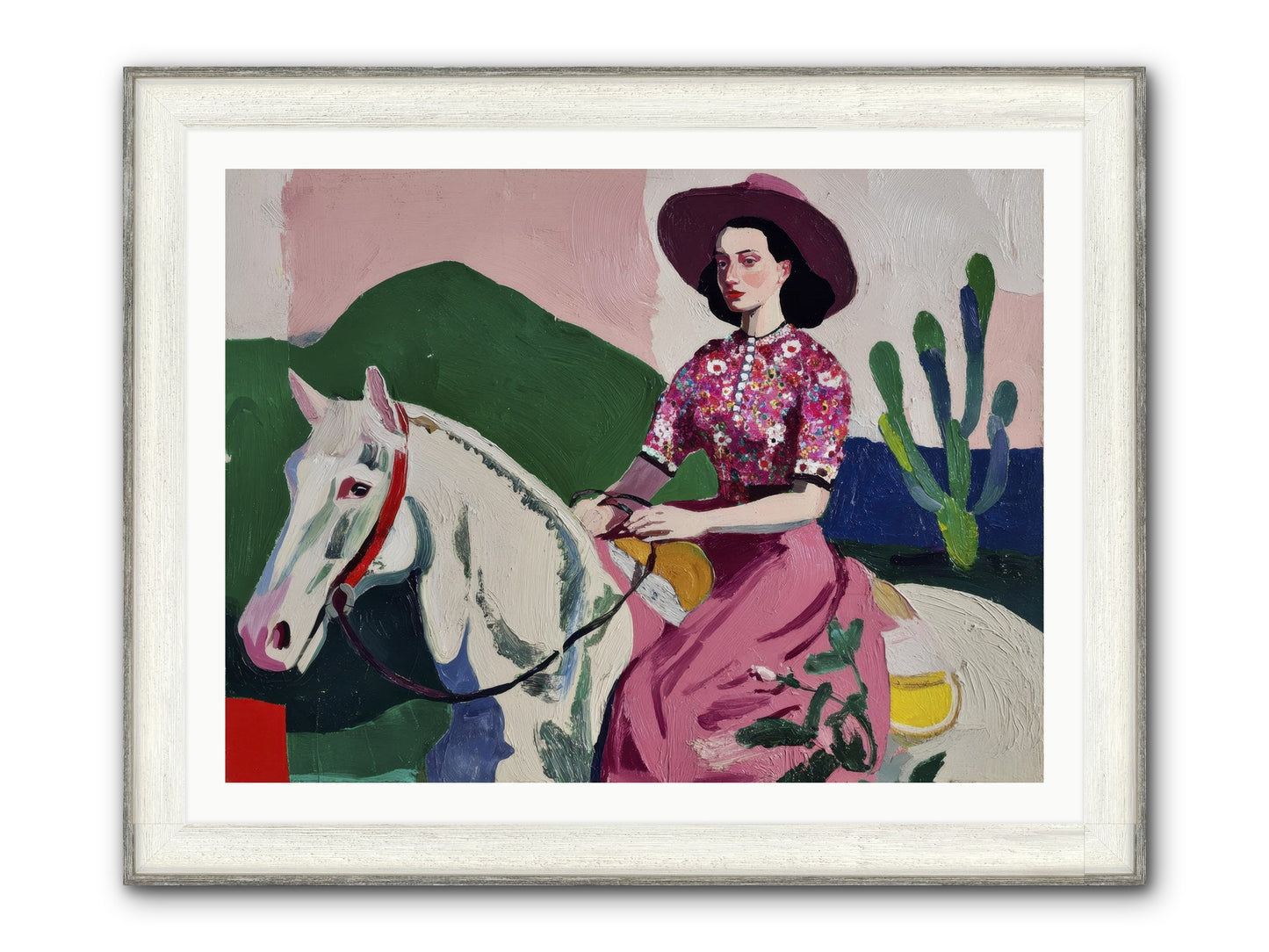 She Never Looked Back Framed Print - Driftwood White 40x30