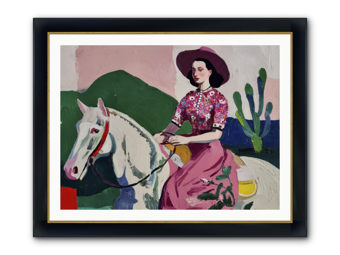 She Never Looked Back Framed Print - Wide Black w/Gold 40x30