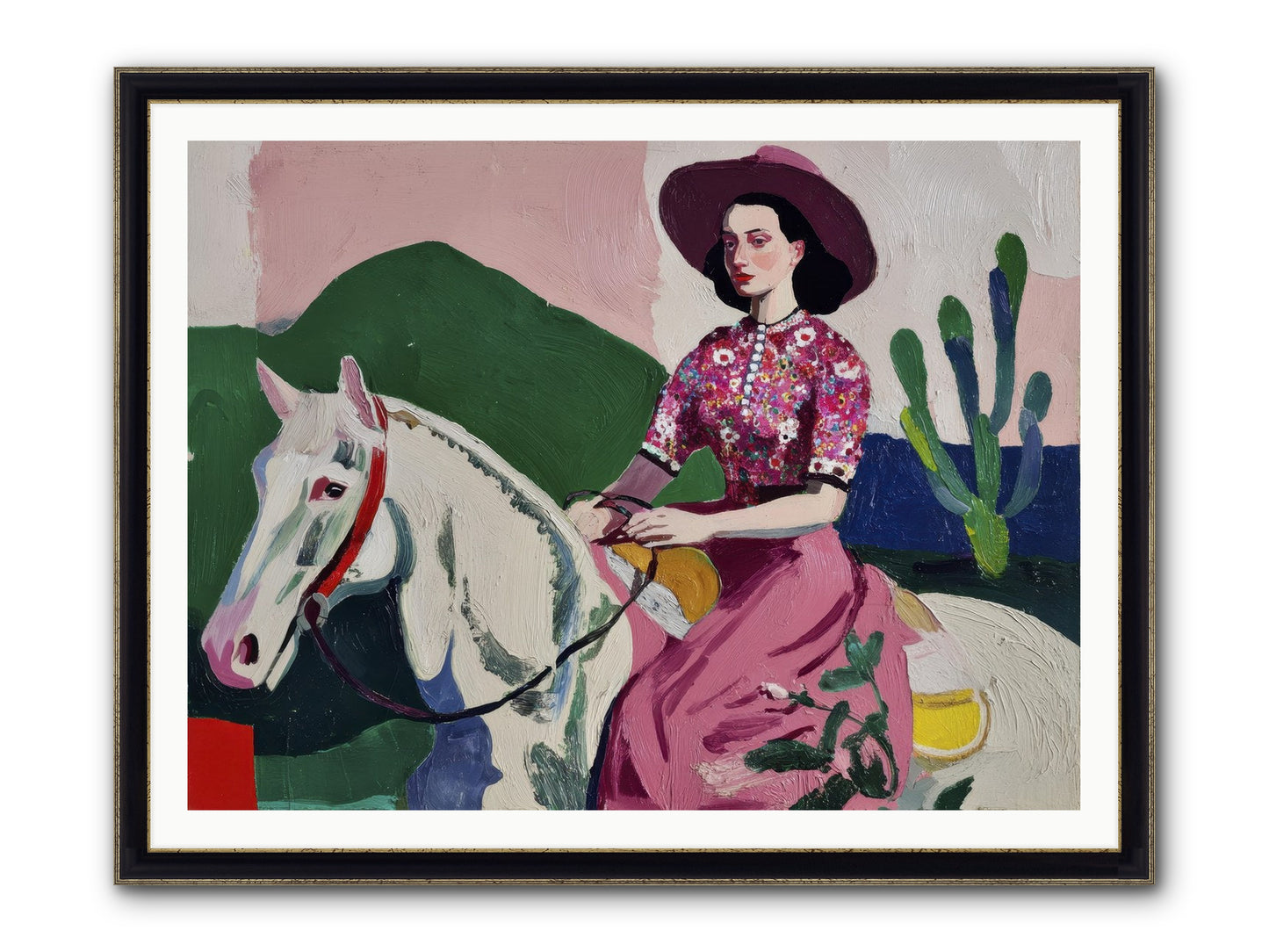 She Never Looked Back Framed Print - Black & Gold 48x36