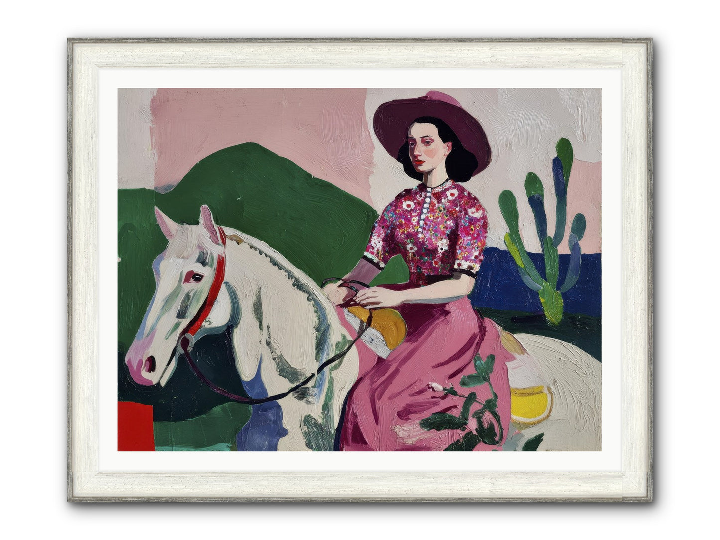 She Never Looked Back Framed Print - Driftwood White 48x36