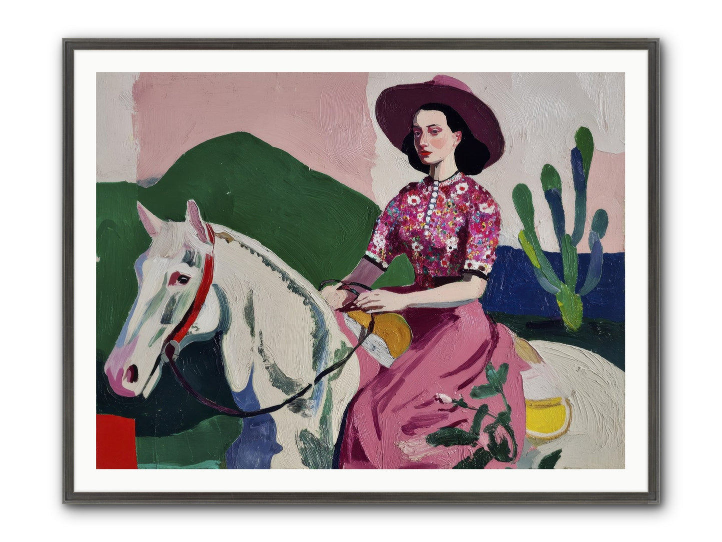 She Never Looked Back Framed Print - Slimwoods Black/Silver 48x36