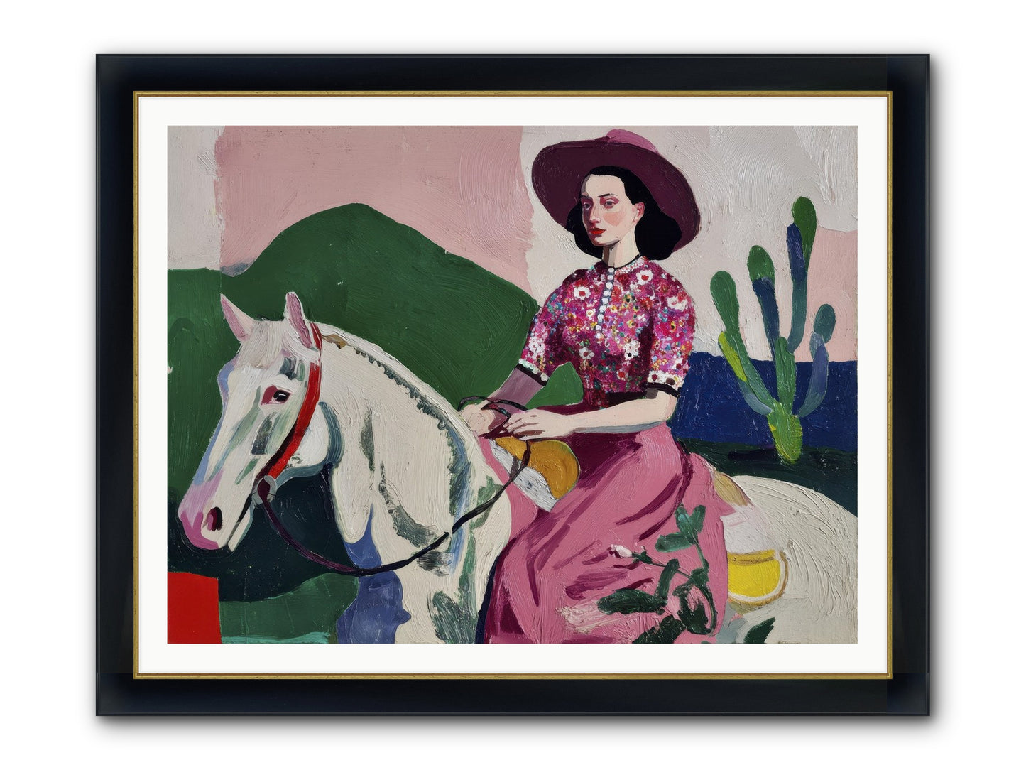 She Never Looked Back Framed Print - Wide Black w/Gold 48x36