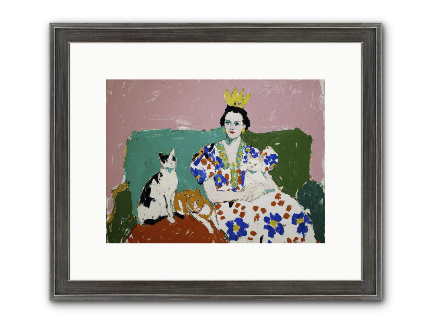 She Never Sat Alone Framed Print - Slimwoods Black/Silver 12x9