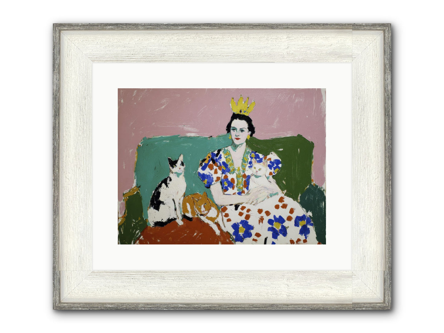 She Never Sat Alone Framed Print - Driftwood White 16x12
