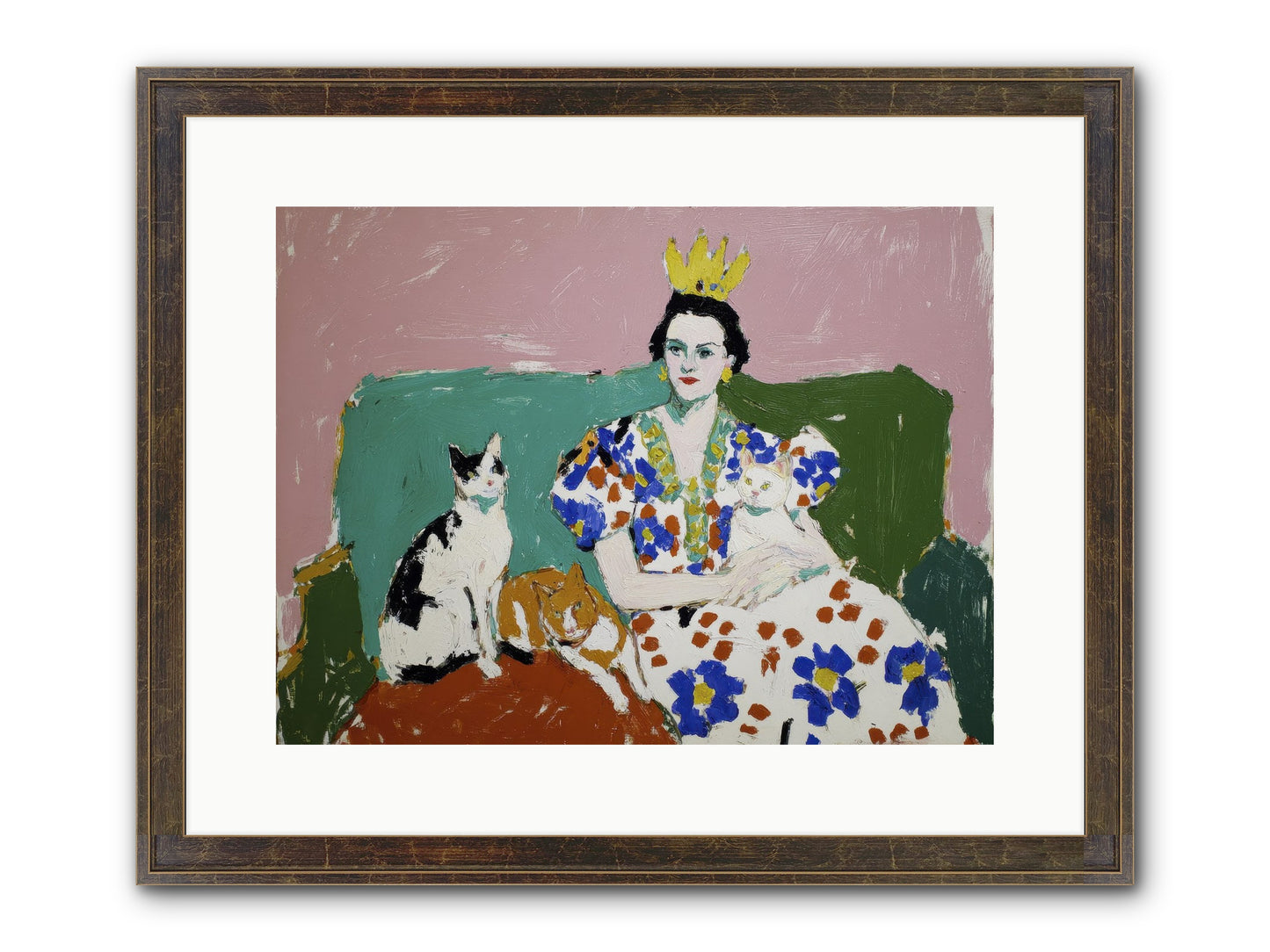 She Never Sat Alone Framed Print - Slimwoods Black/Gold 16x12