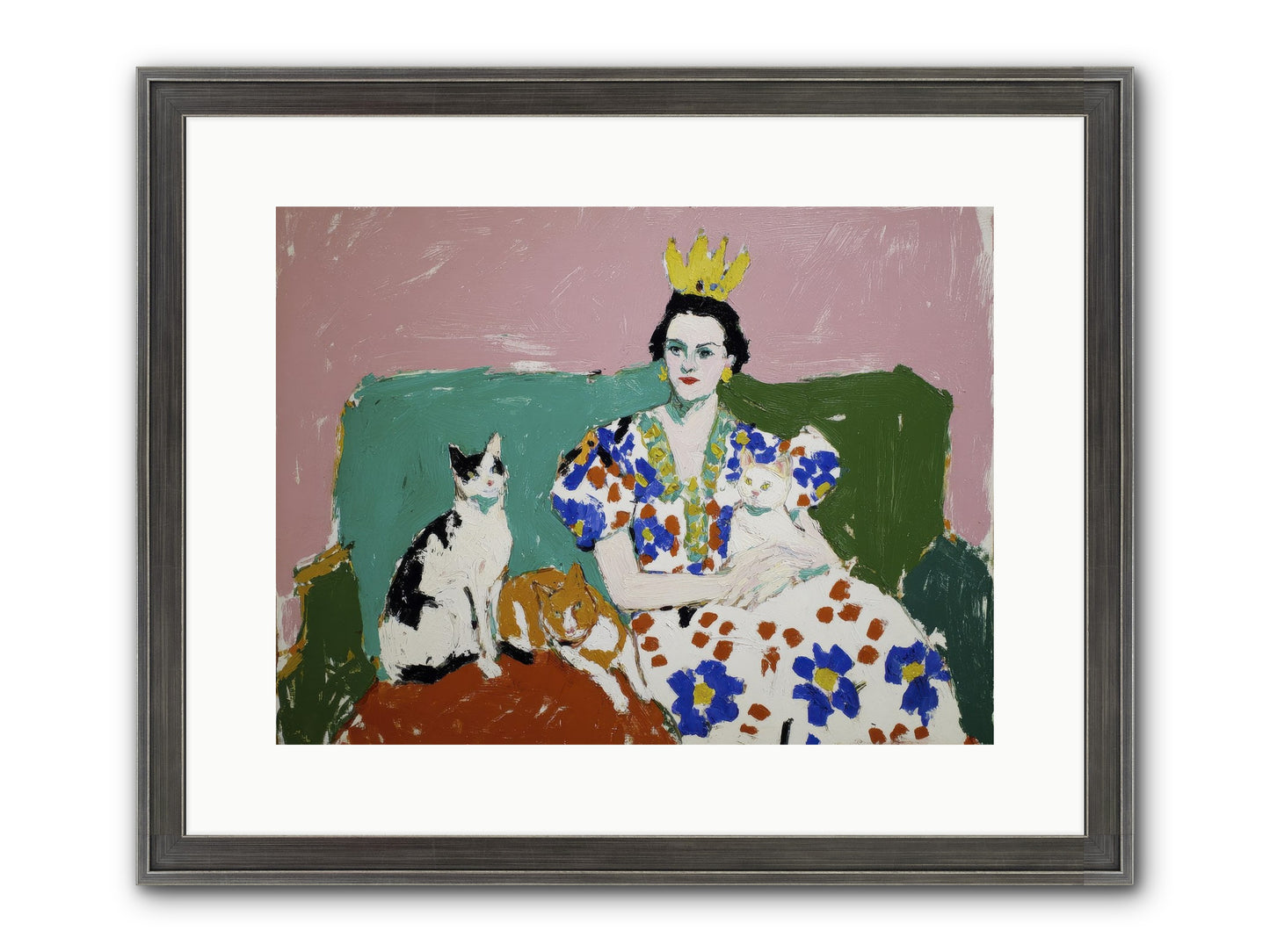 She Never Sat Alone Framed Print - Slimwoods Black/Silver 16x12