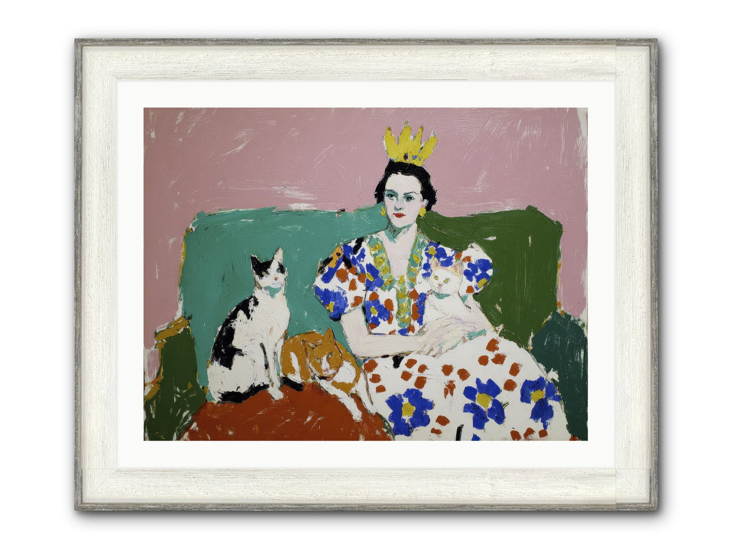 She Never Sat Alone Framed Print - Driftwood White 32x24