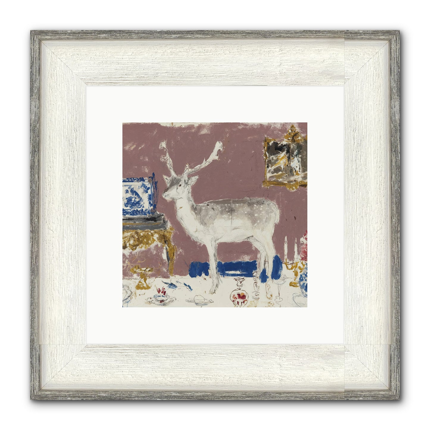 She Pours for Whoever Shows Up Framed Print - Driftwood White 10x10