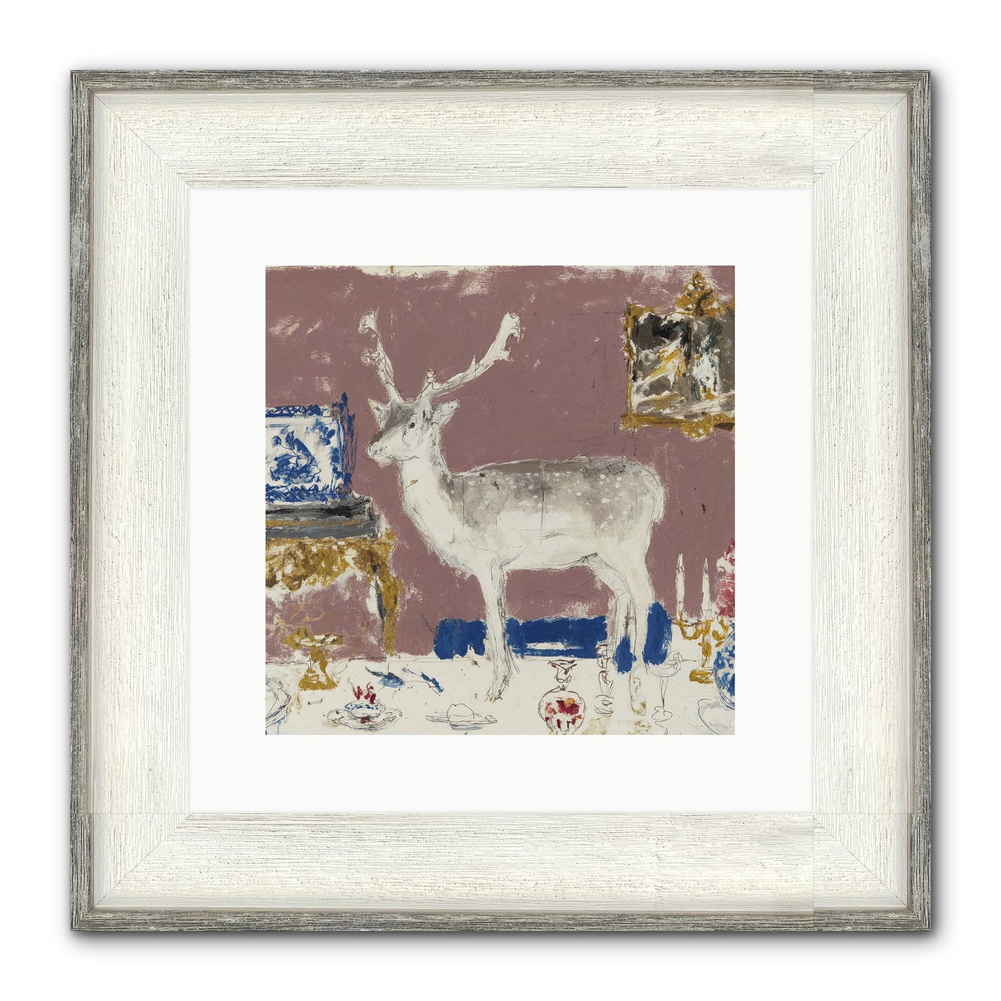 She Pours for Whoever Shows Up Framed Print - Driftwood White 12x12