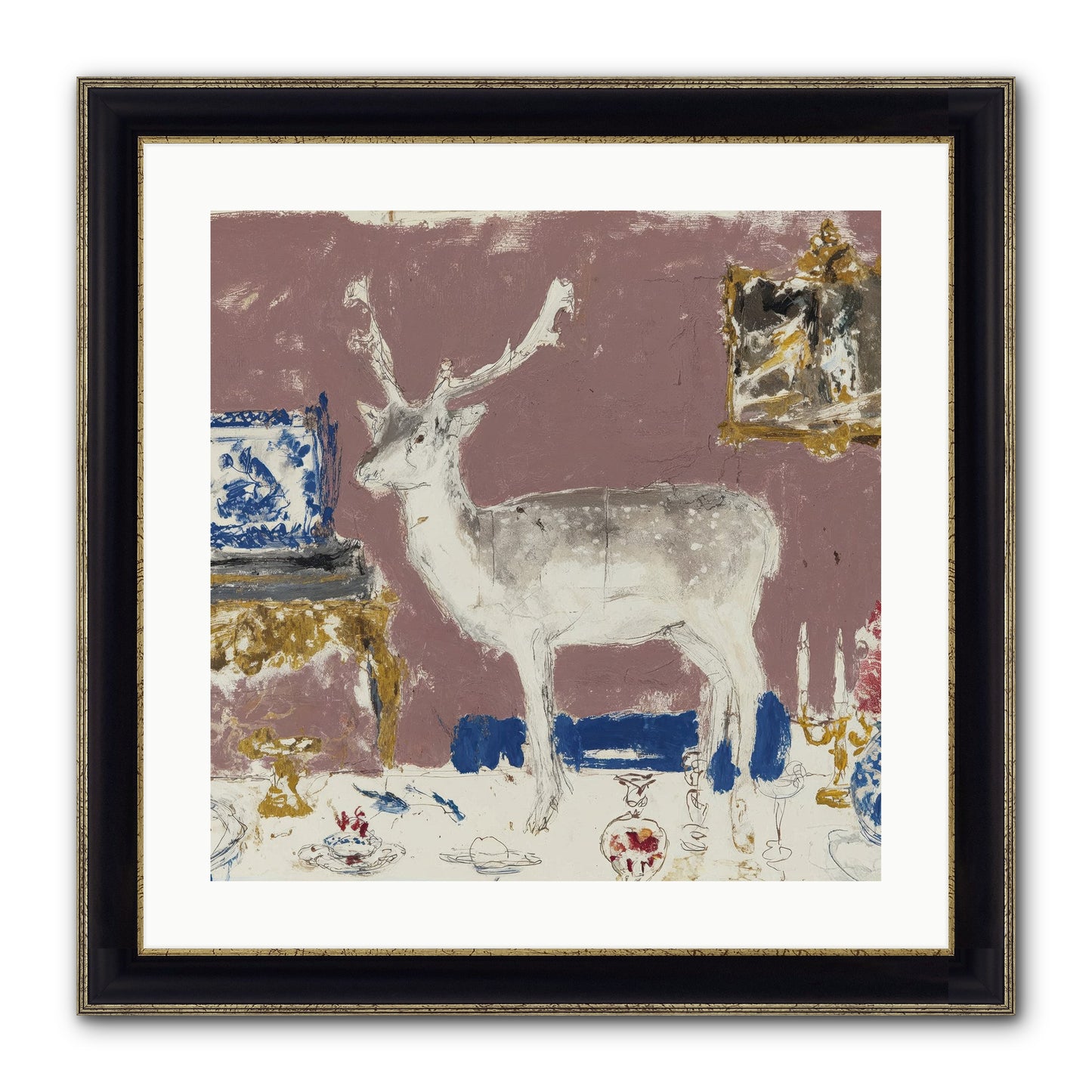 She Pours for Whoever Shows Up Framed Print - Black & Gold 20x20