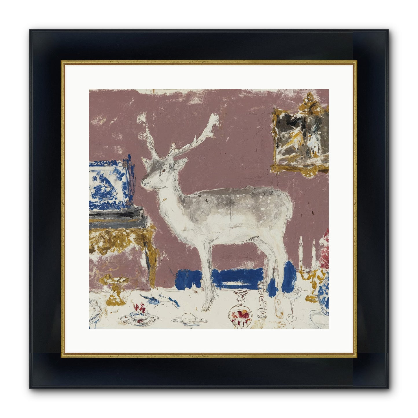 She Pours for Whoever Shows Up Framed Print - Wide Black w/Gold 20x20