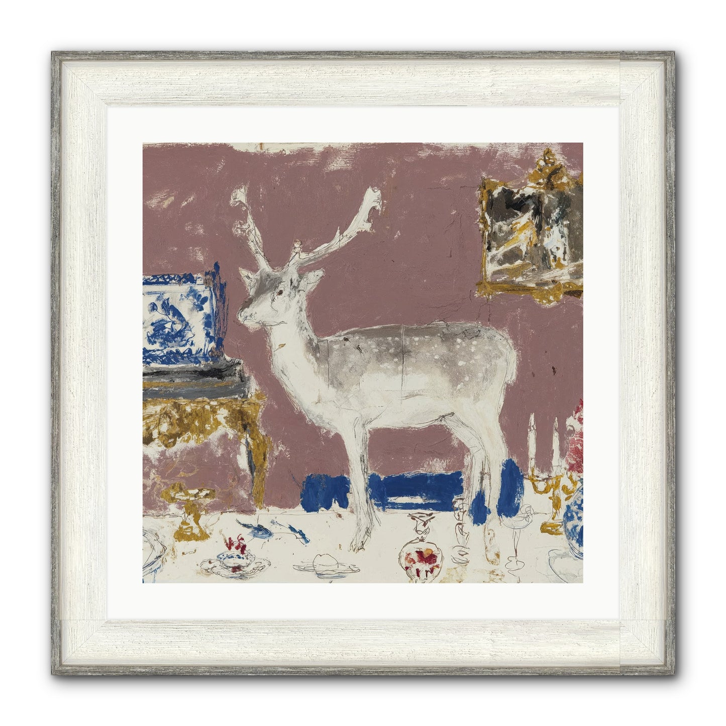 She Pours for Whoever Shows Up Framed Print - Driftwood White 24x24