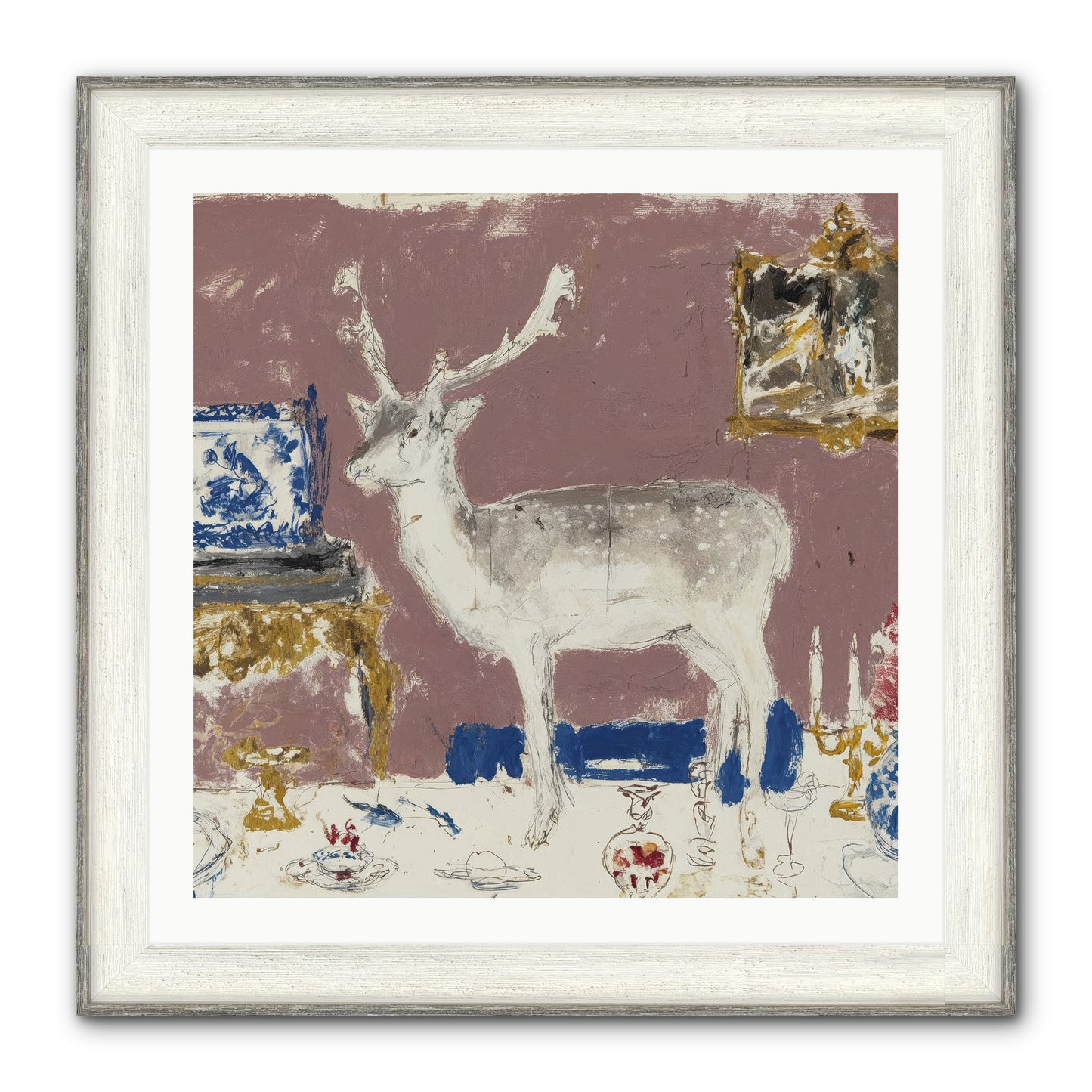 She Pours for Whoever Shows Up Framed Print - Driftwood White 30x30