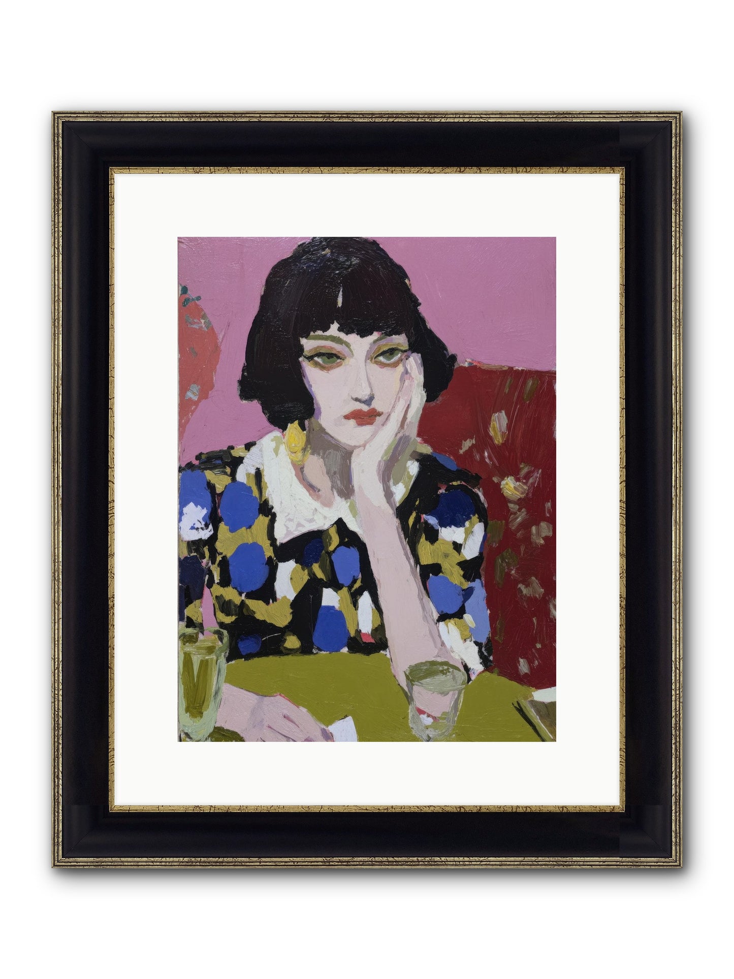 She Reconsidered Framed Print - Black & Gold 12x16