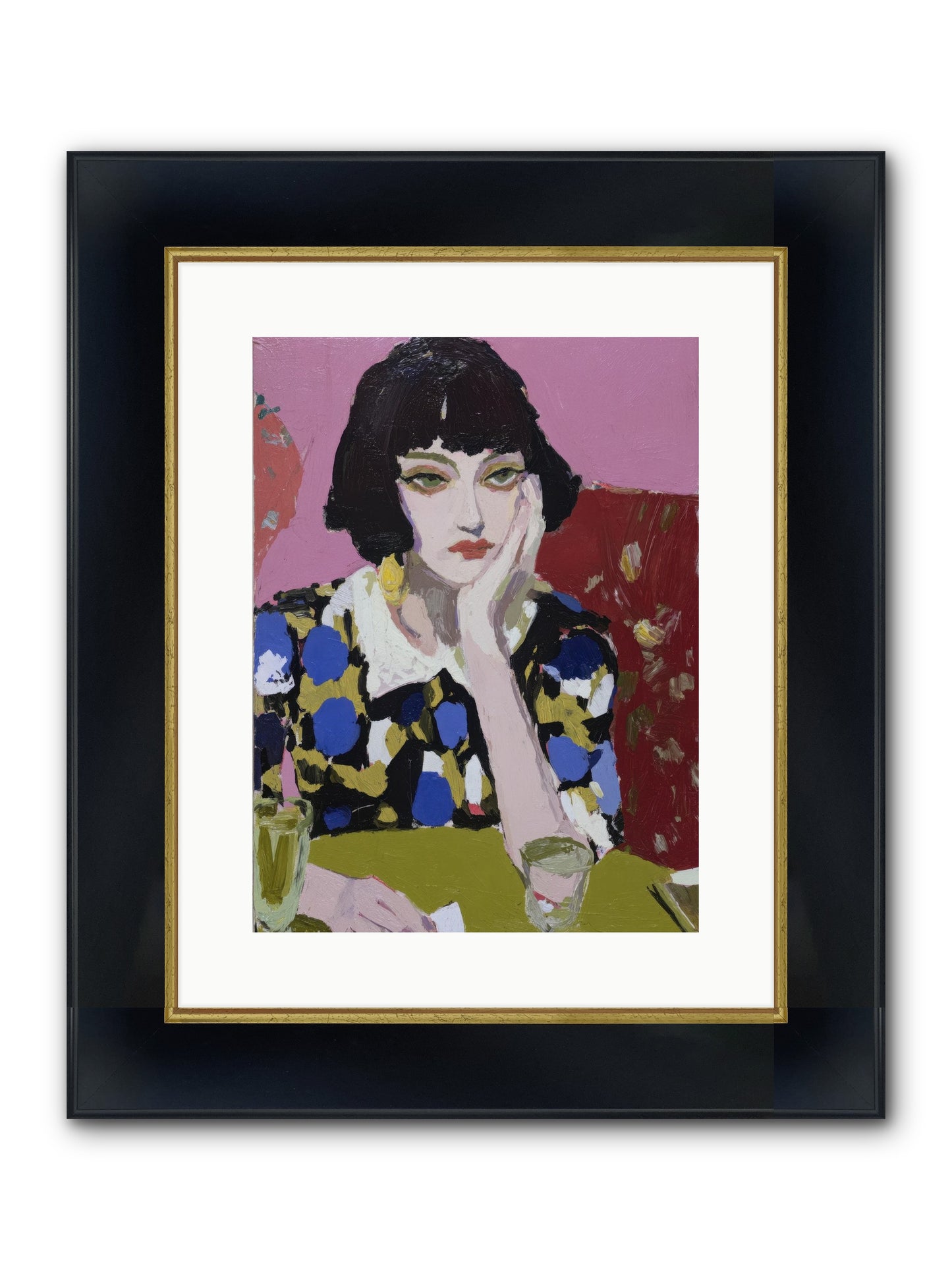She Reconsidered Framed Print - Wide Black w/Gold 12x16