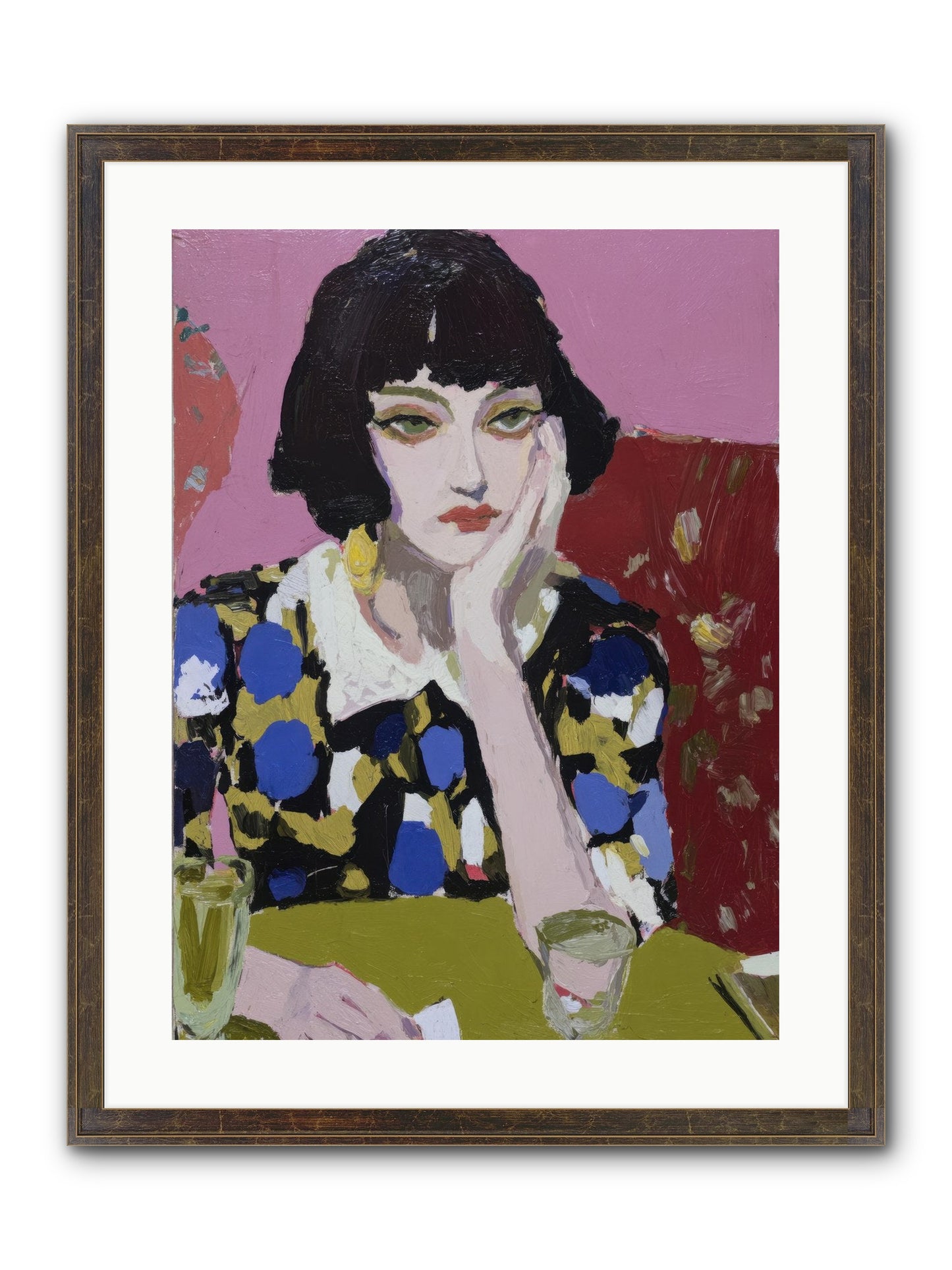 She Reconsidered Framed Print - Slimwoods Black/Gold 18x24