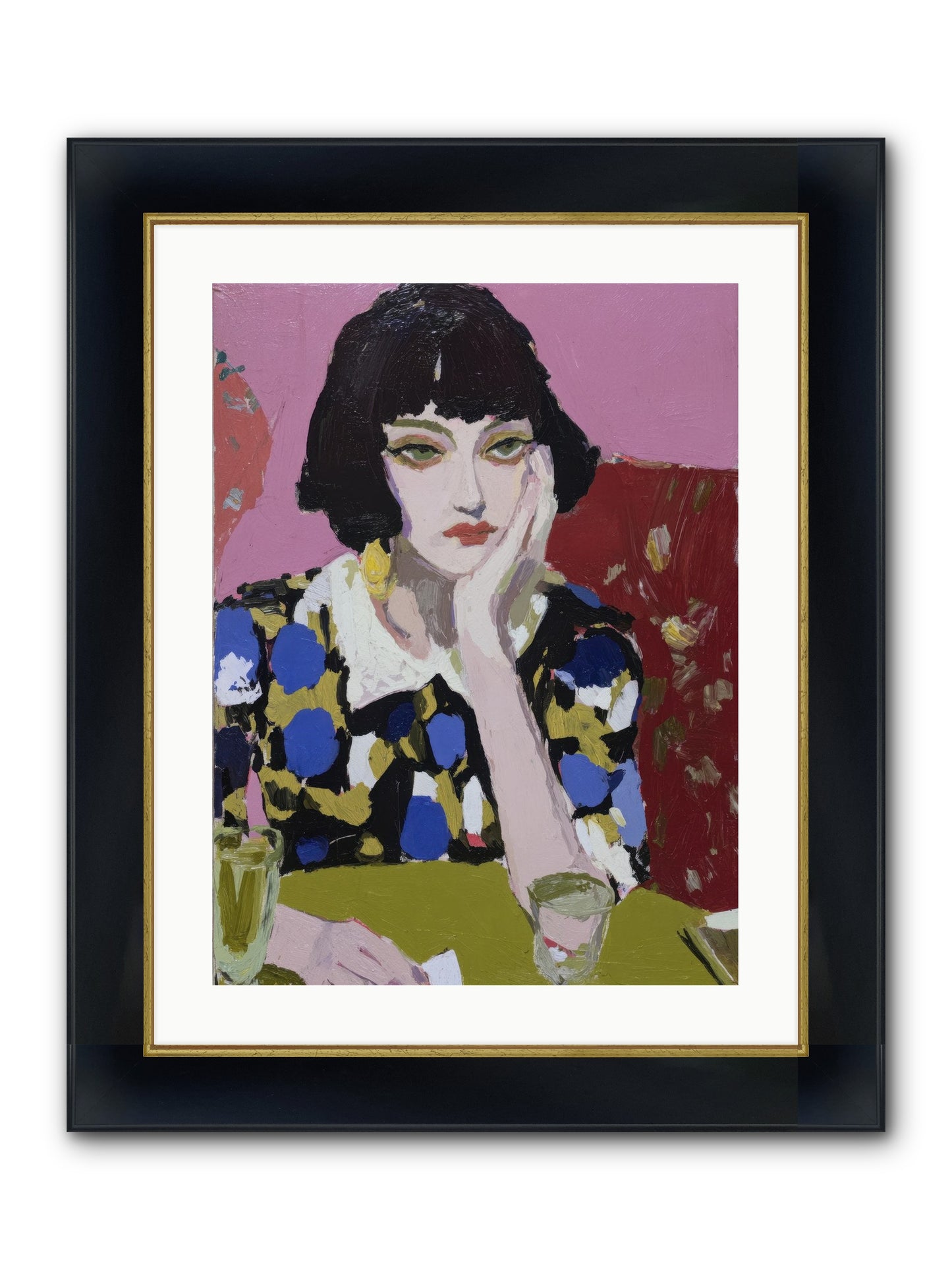 She Reconsidered Framed Print - Wide Black w/Gold 18x24