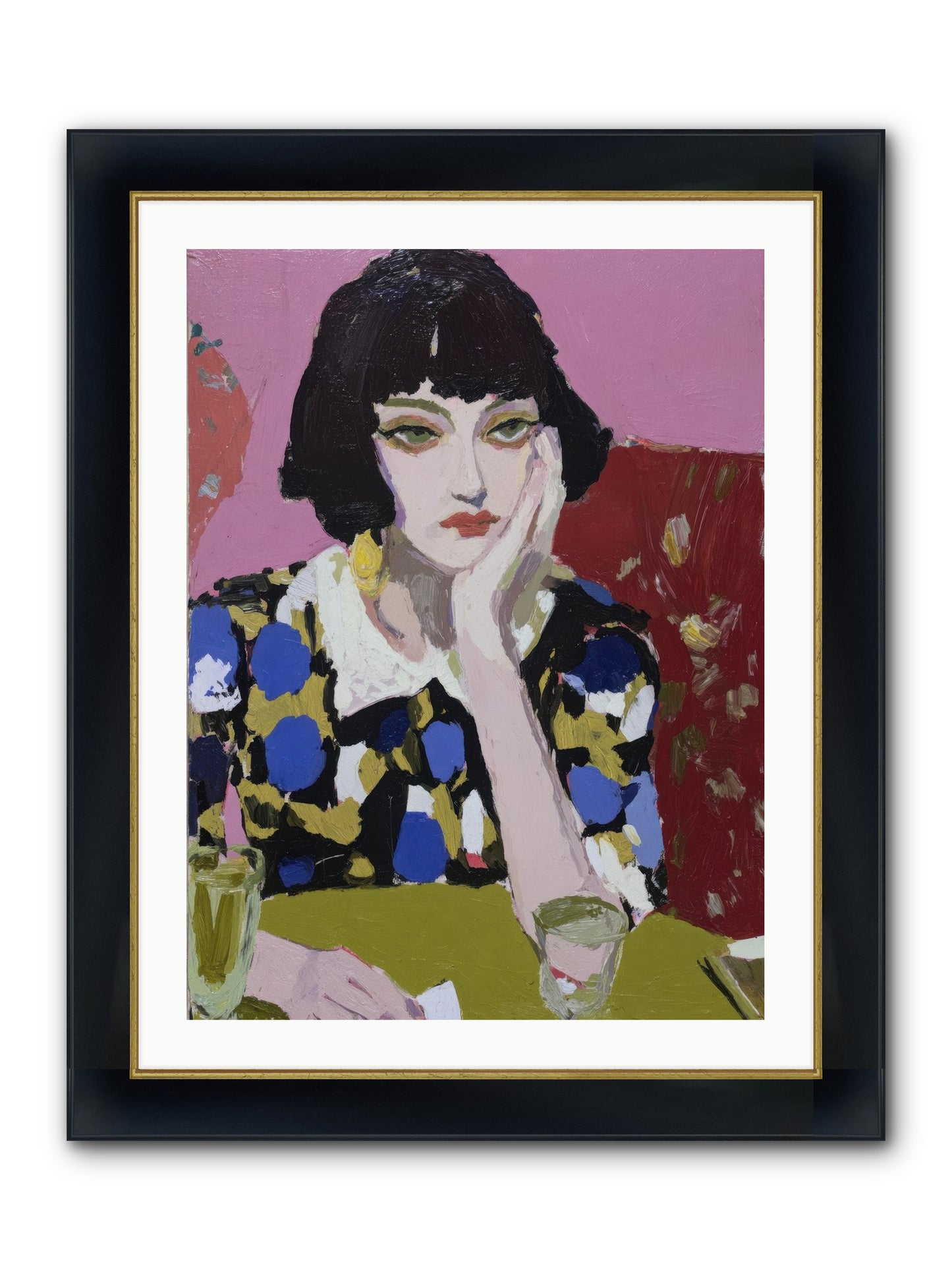 She Reconsidered Framed Print - Wide Black w/Gold 24x32