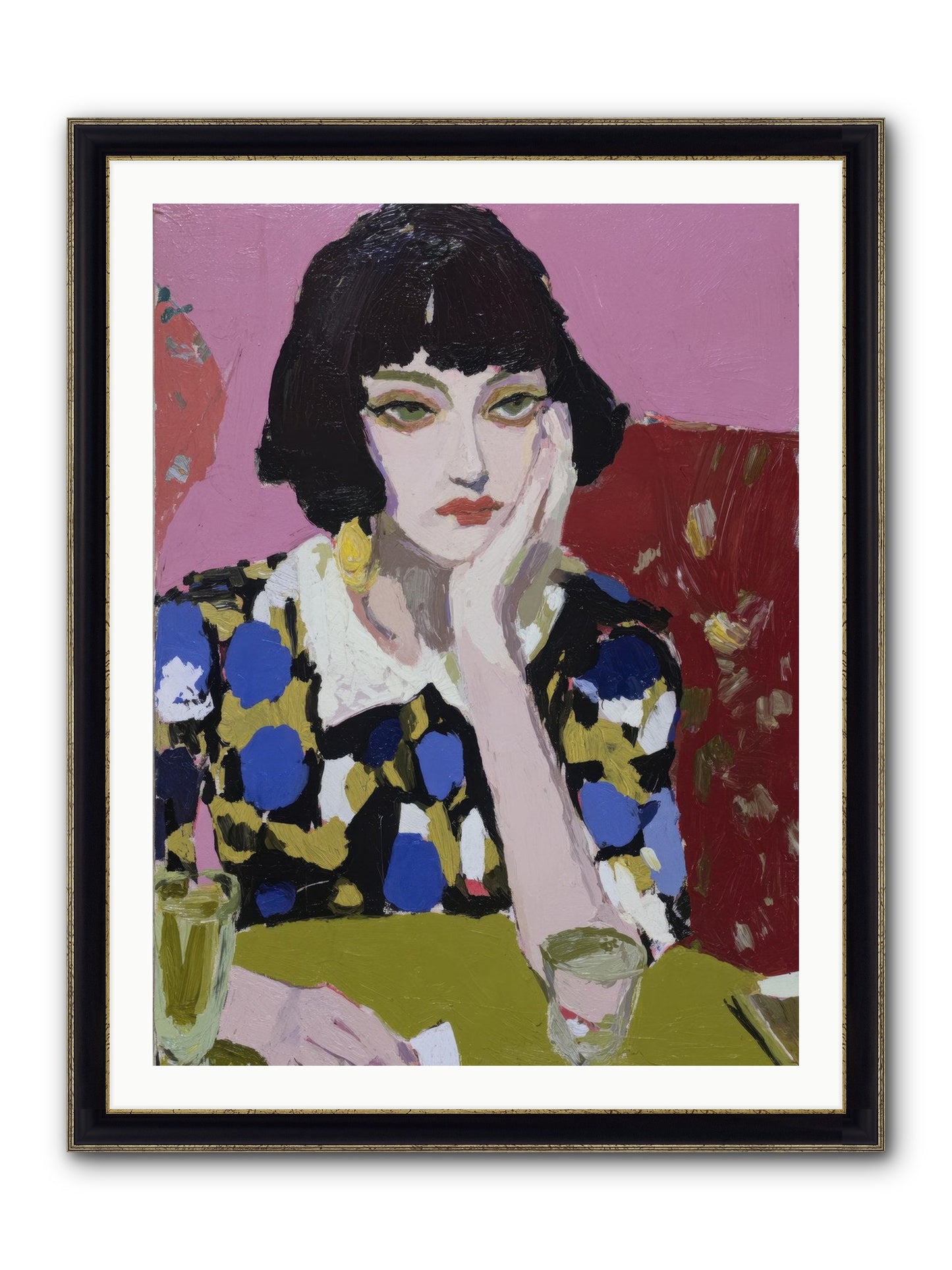 She Reconsidered Framed Print - Black & Gold 30x40