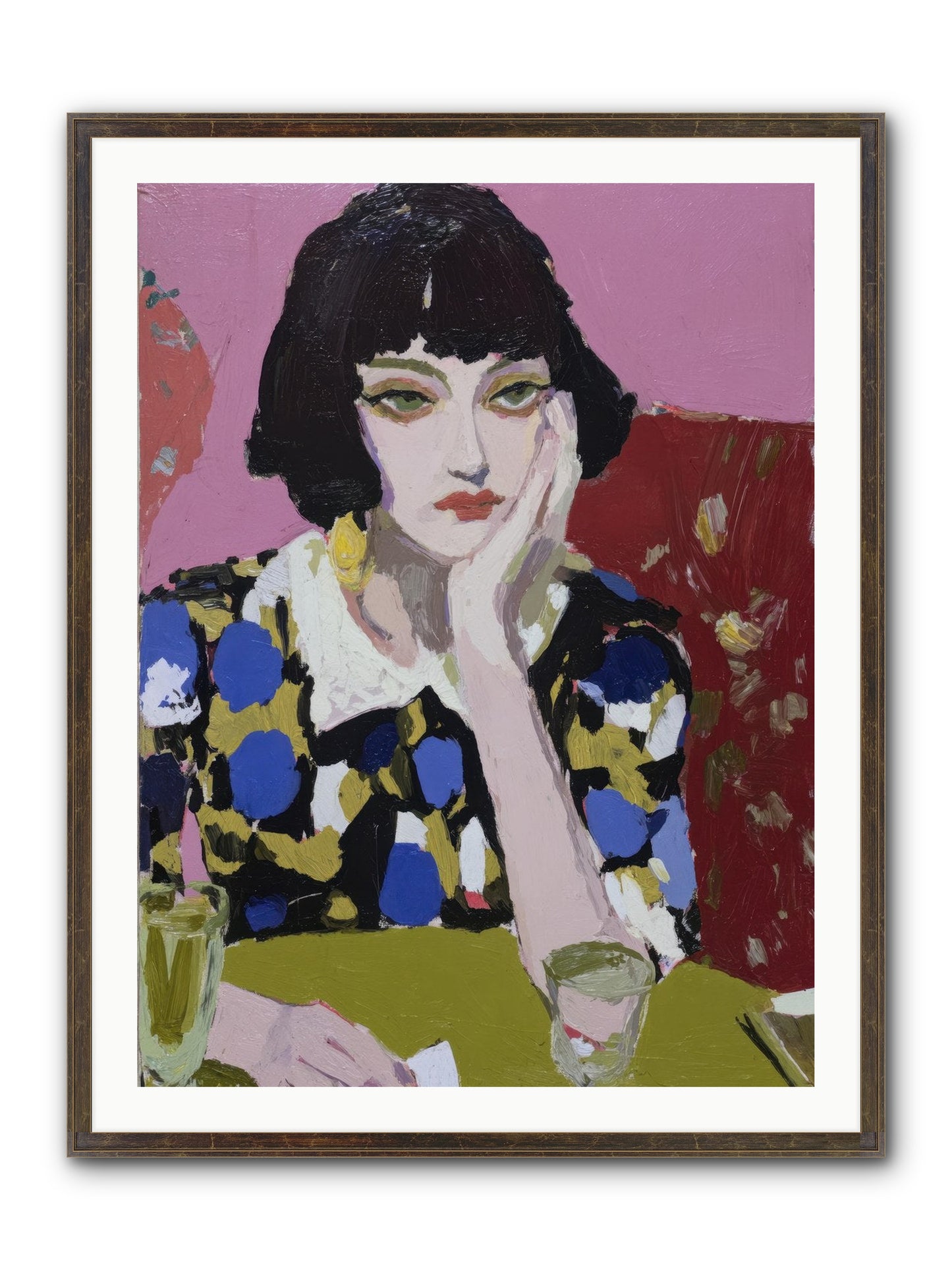 She Reconsidered Framed Print - Slimwoods Black/Gold 30x40
