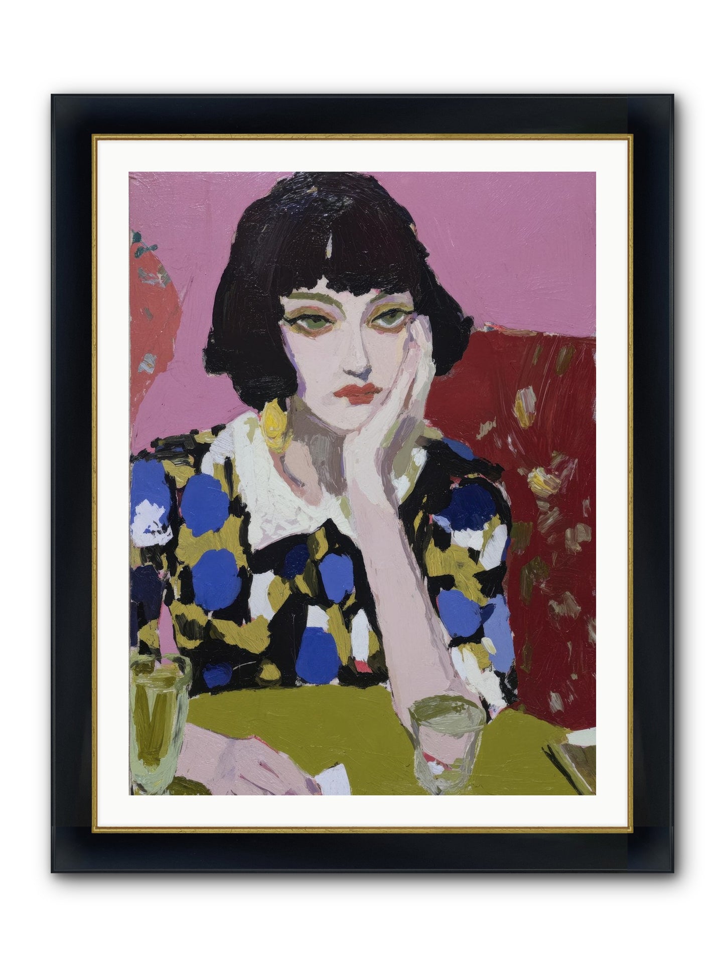 She Reconsidered Framed Print - Wide Black w/Gold 30x40