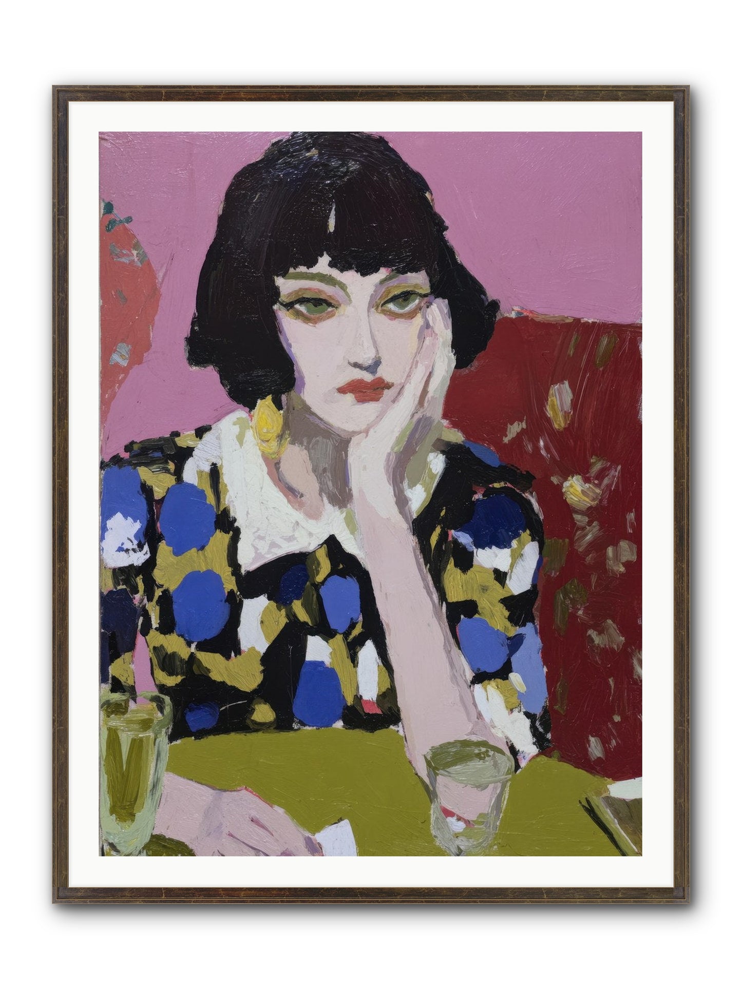 She Reconsidered Framed Print - Slimwoods Black/Gold 36x48