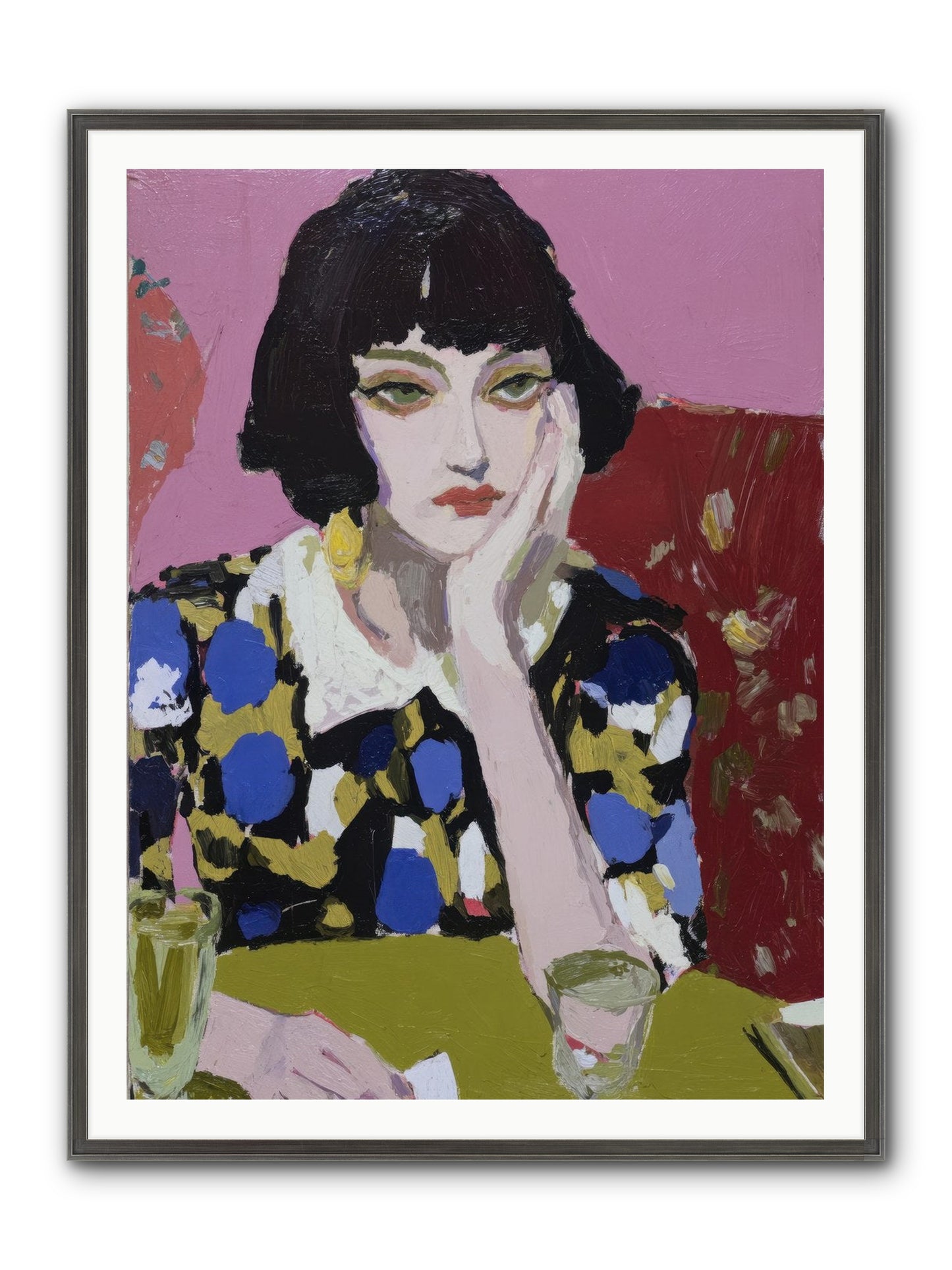 She Reconsidered Framed Print - Slimwoods Black/Silver 36x48
