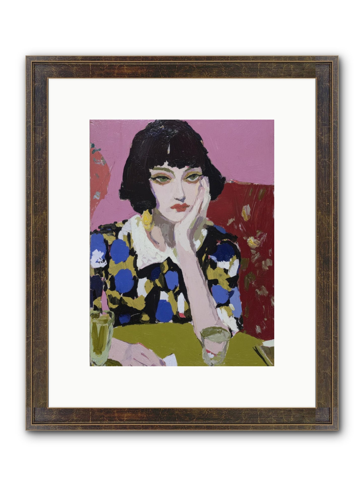 She Reconsidered Framed Print - Slimwoods Black/Gold 9x12