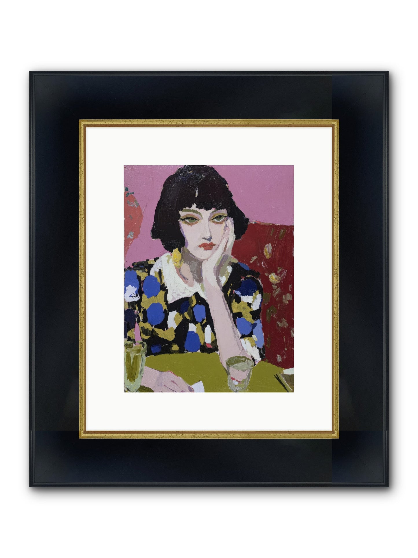 She Reconsidered Framed Print - Wide Black w/Gold 9x12