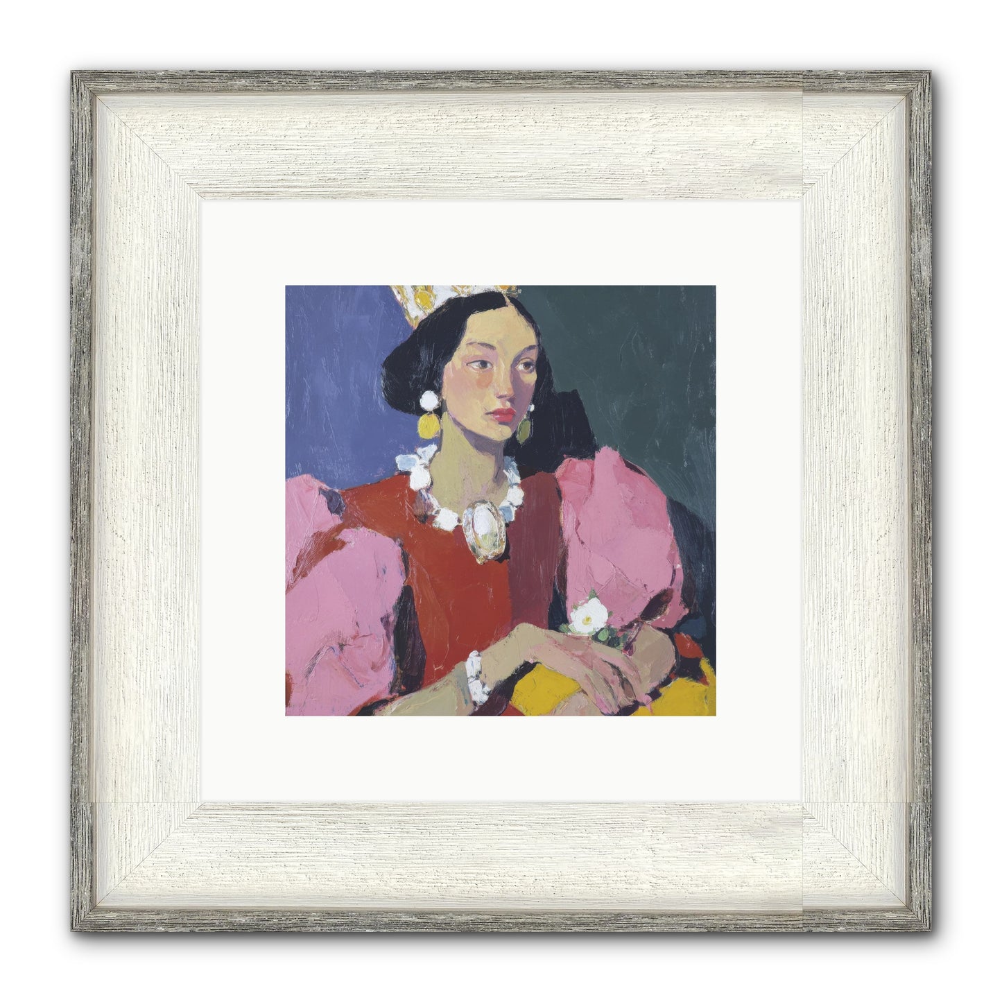 She Stood Apart Framed Print - Driftwood White 10x10